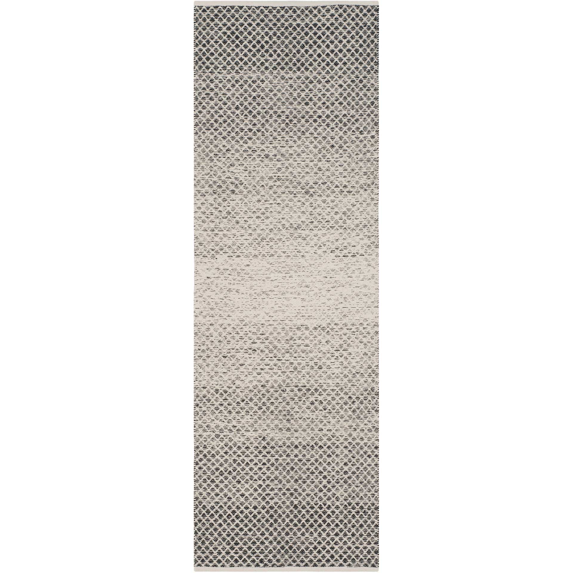 Montauk Black/Ivory Runner Rug