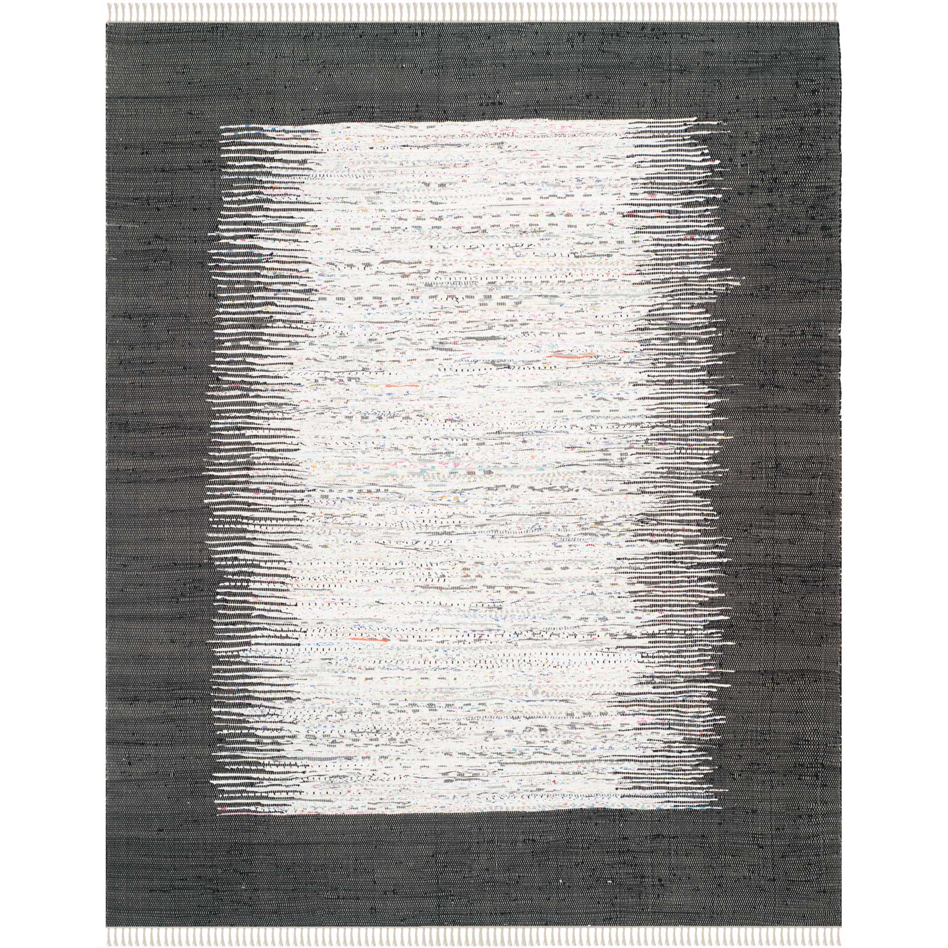 Montauk Border Ivory/Black Area Rug