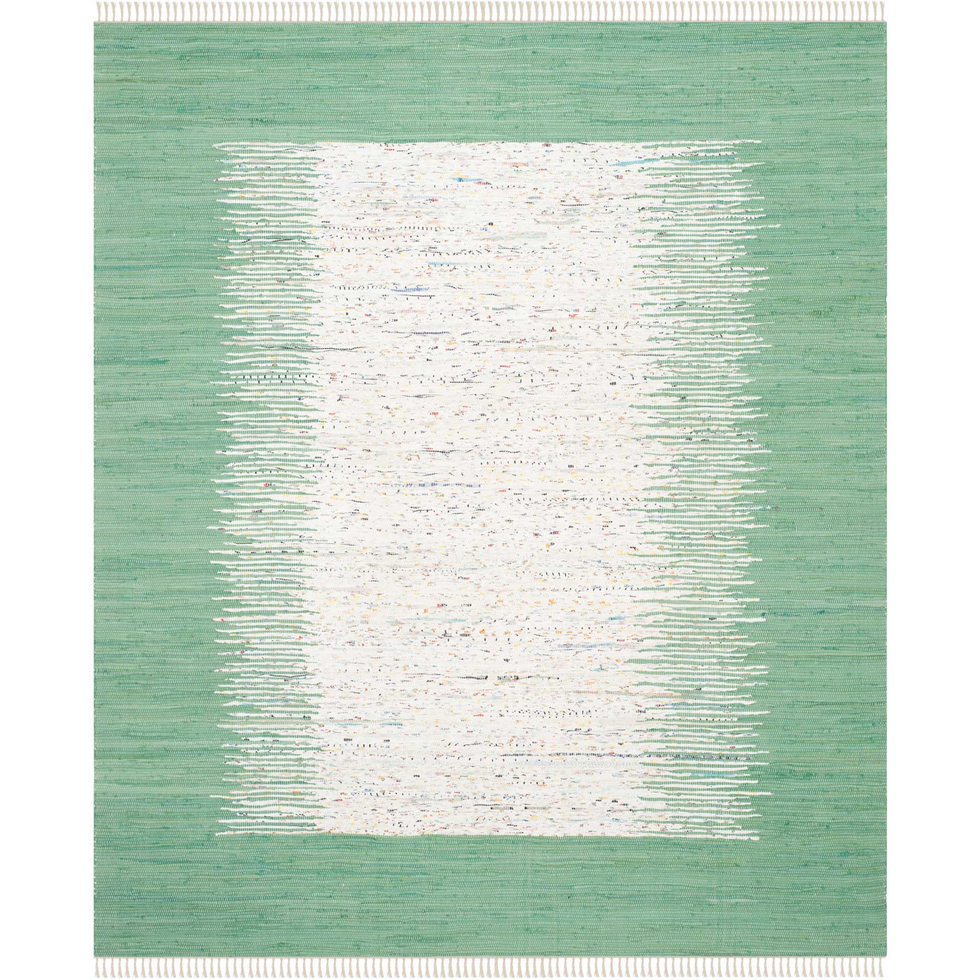 Montauk Border Ivory/Sea Green Area Rug