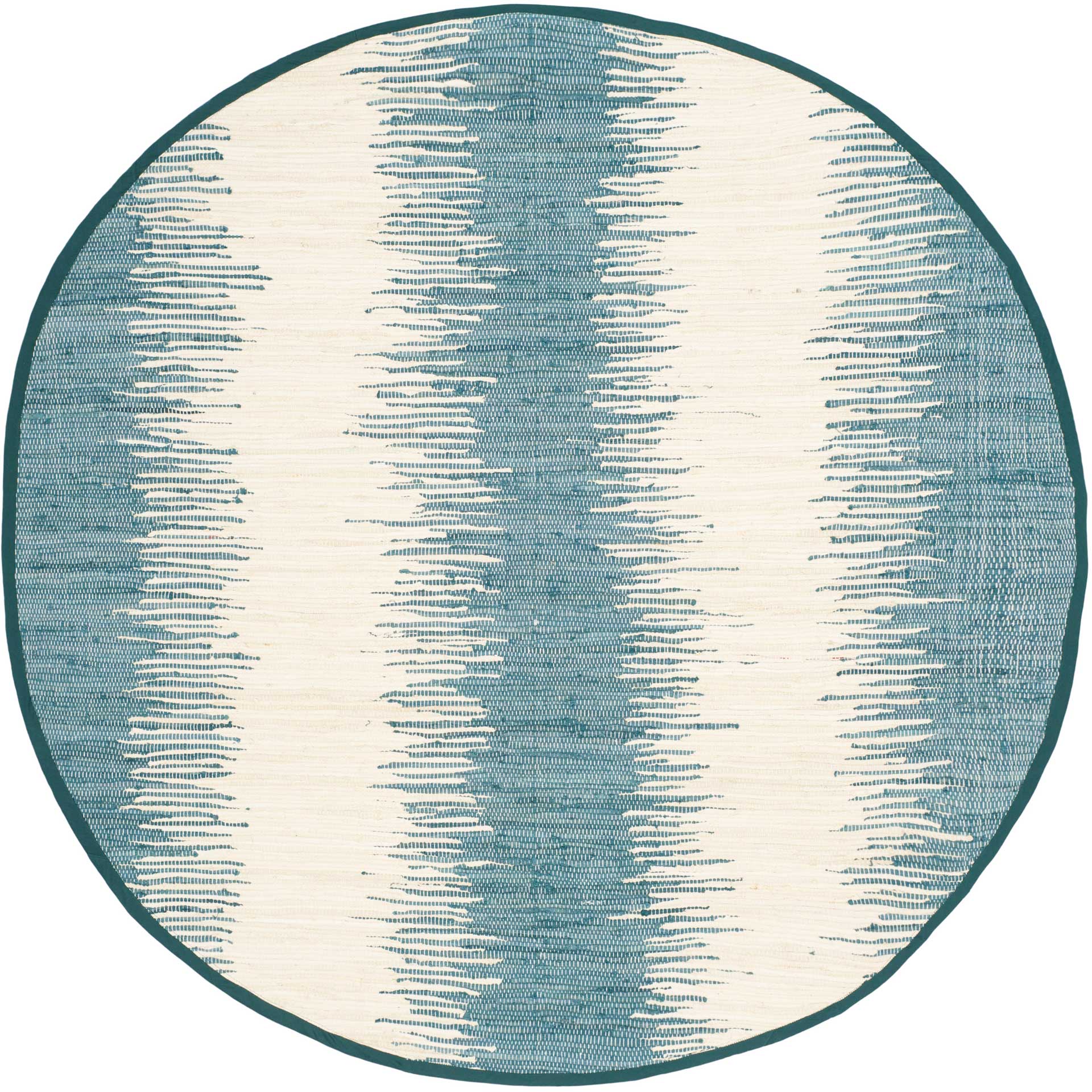 Montauk Frequency Blue Round Rug