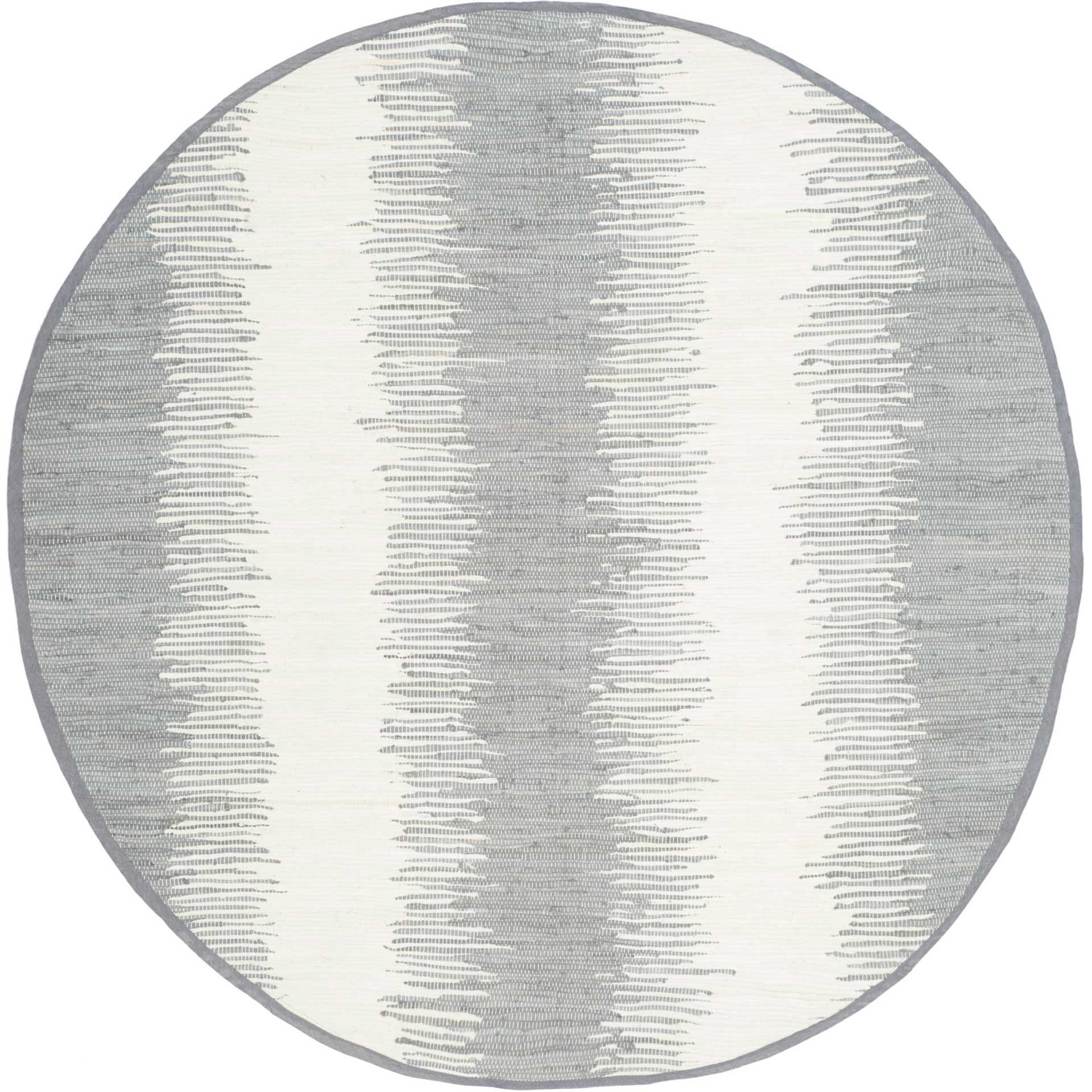 Montauk Frequency Gray Round Rug