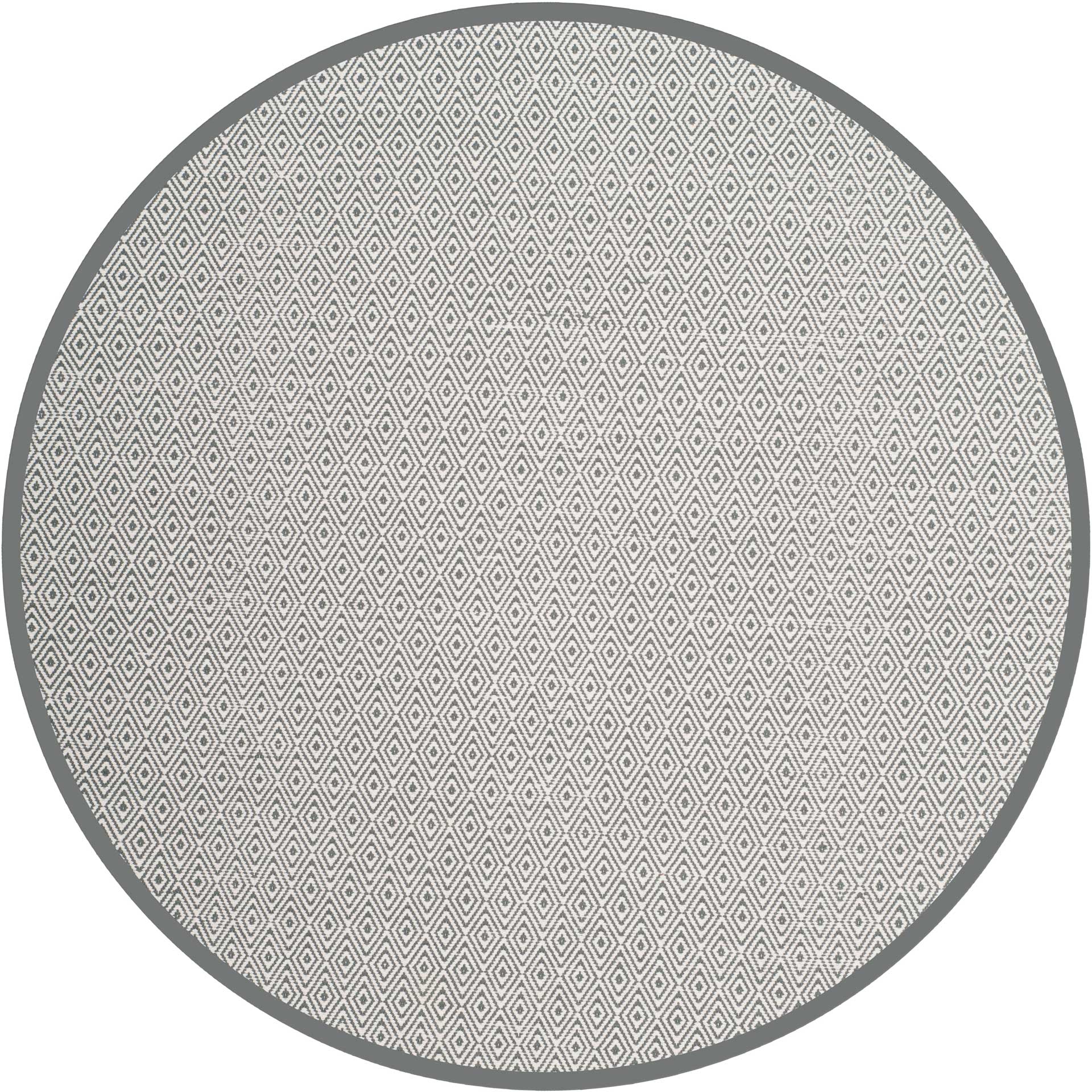 Montauk Geometry Ivory/Gray Round Rug