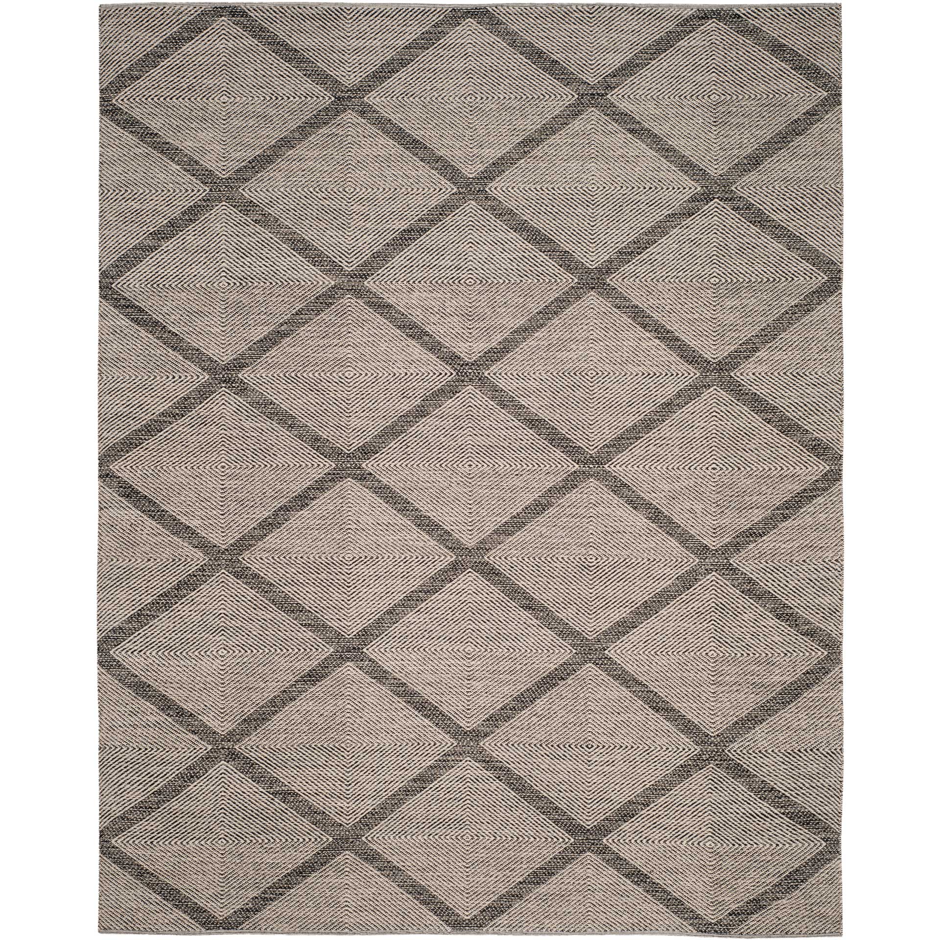 Montauk Lattice Black Area Rug