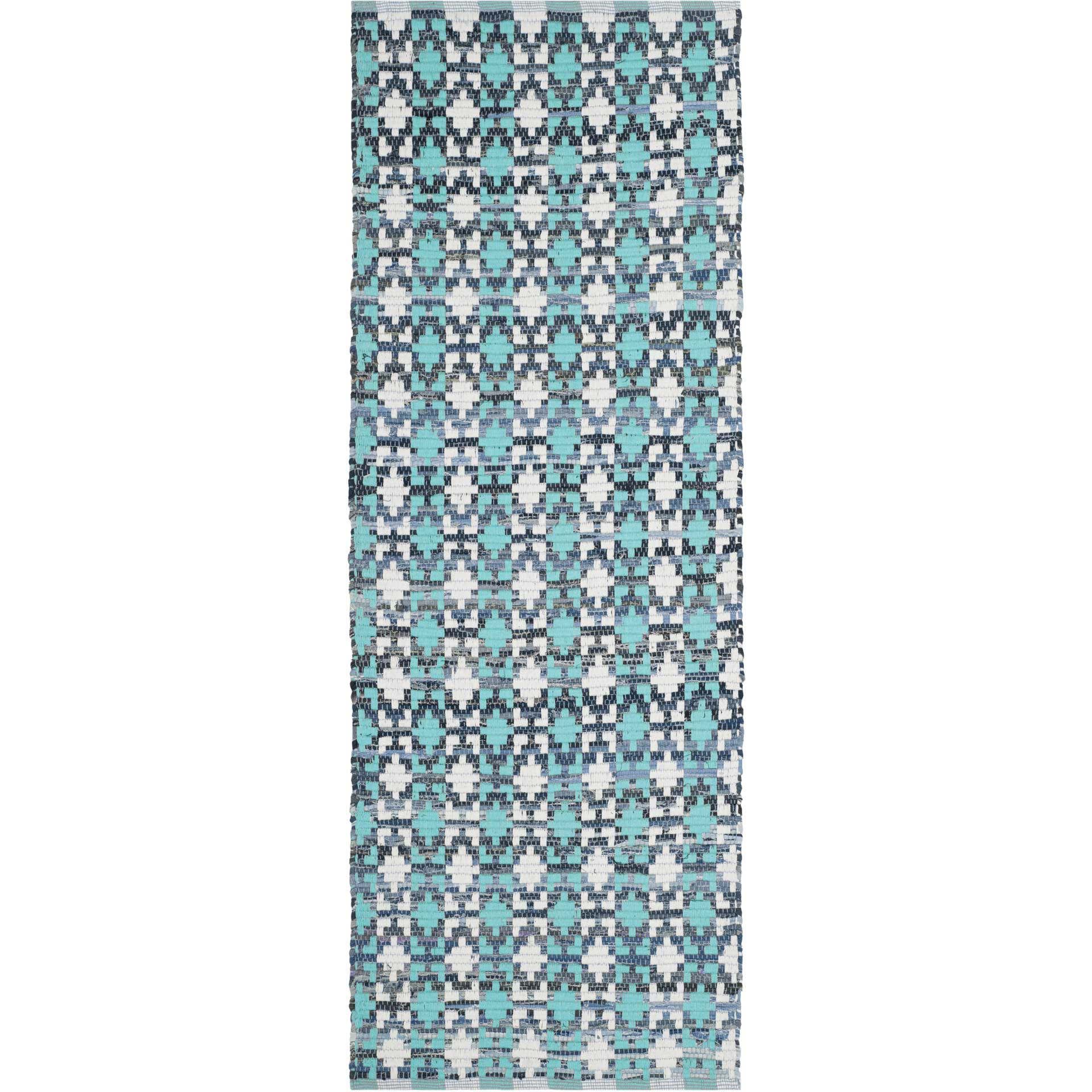 Montauk Mosaic Turquoise/Multi Runner Rug