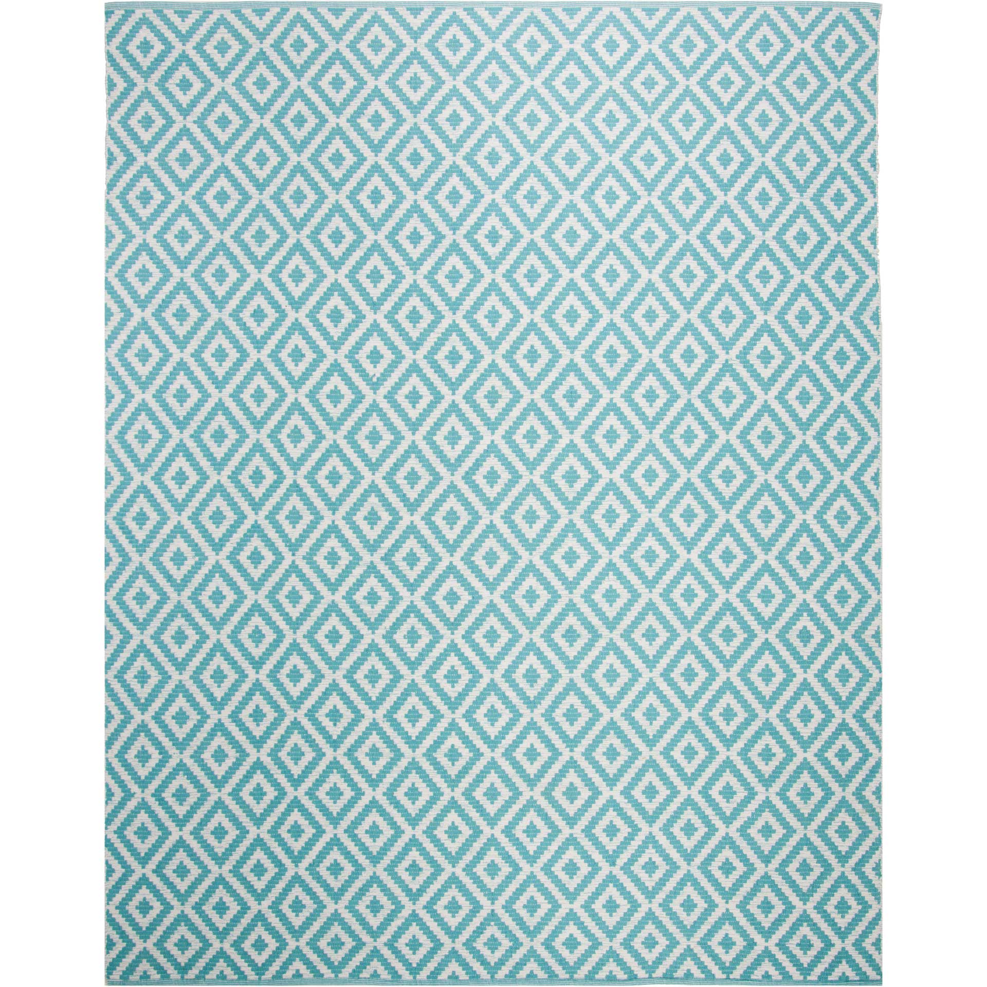 Montauk Rhombus Light Blue/Ivory Area Rug