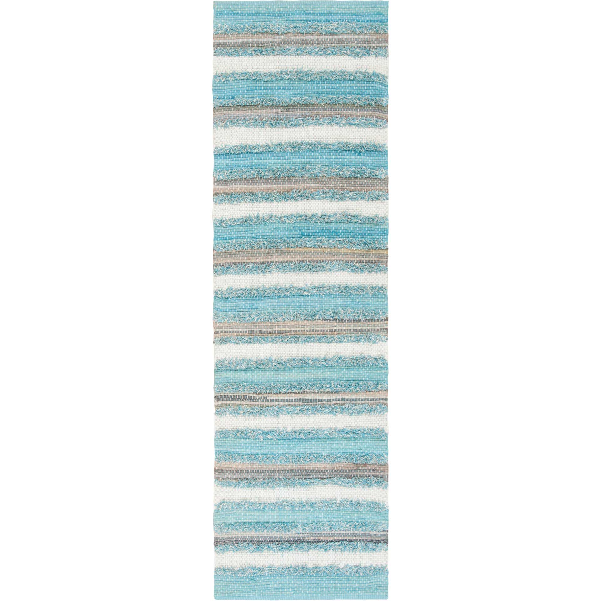 Montauk Shag Aqua/Multi Runner Rug