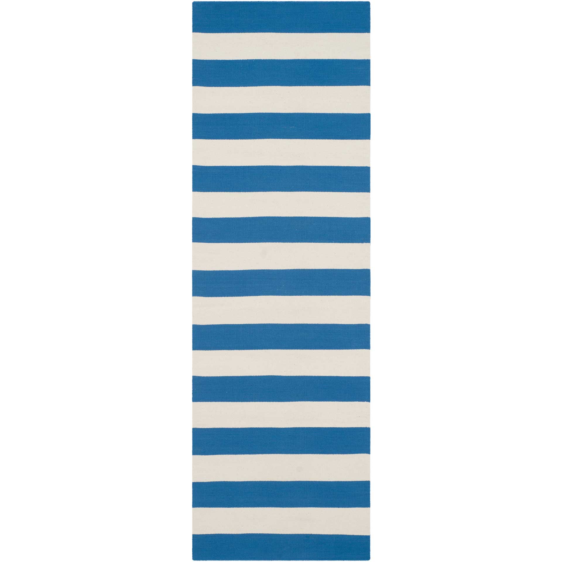 Montauk Stripe Blue/Ivory Runner Rug
