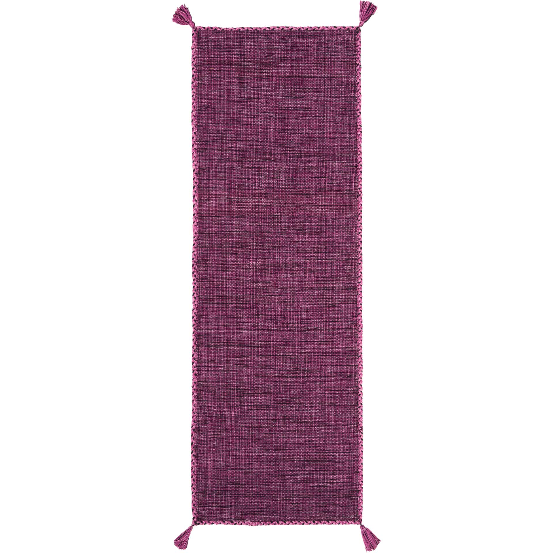 Montauk Washed Purple/Black Runner Rug