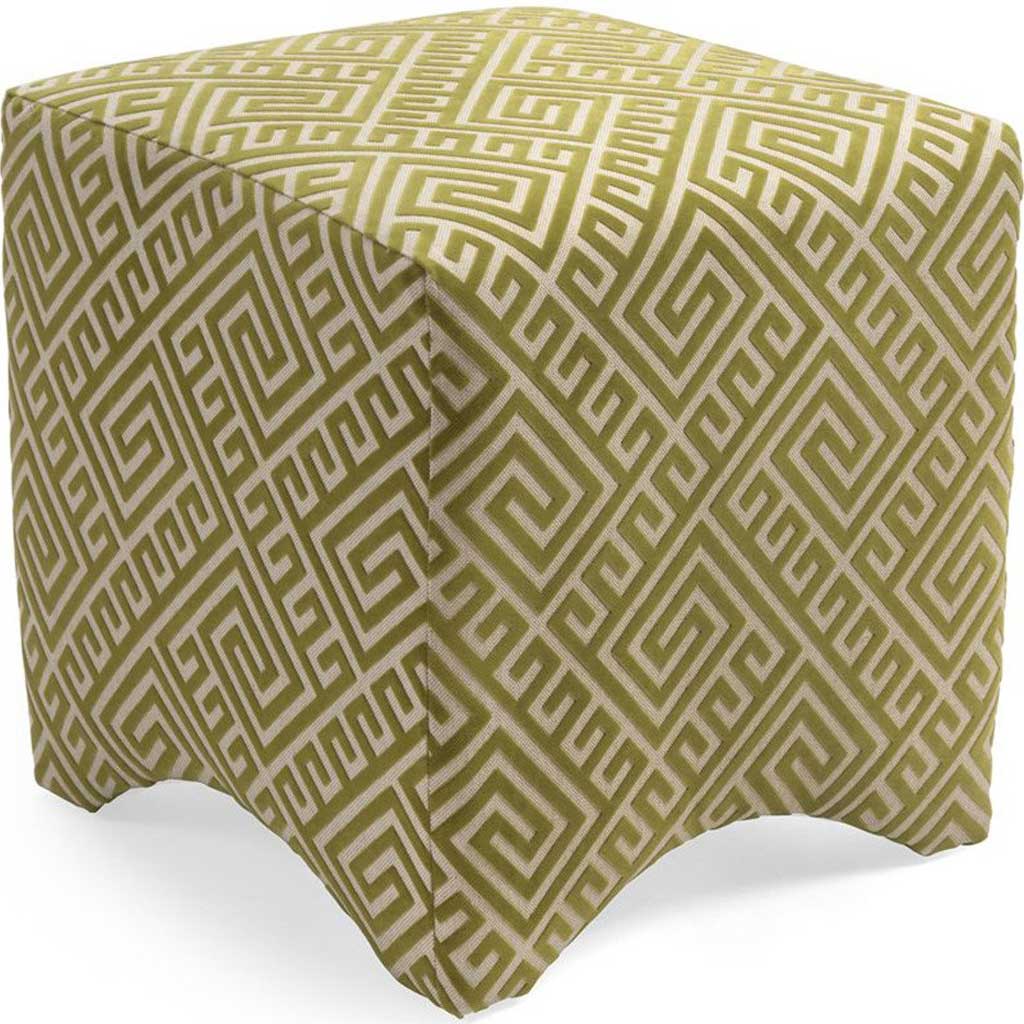 Montgomery Graphic Ottoman Green