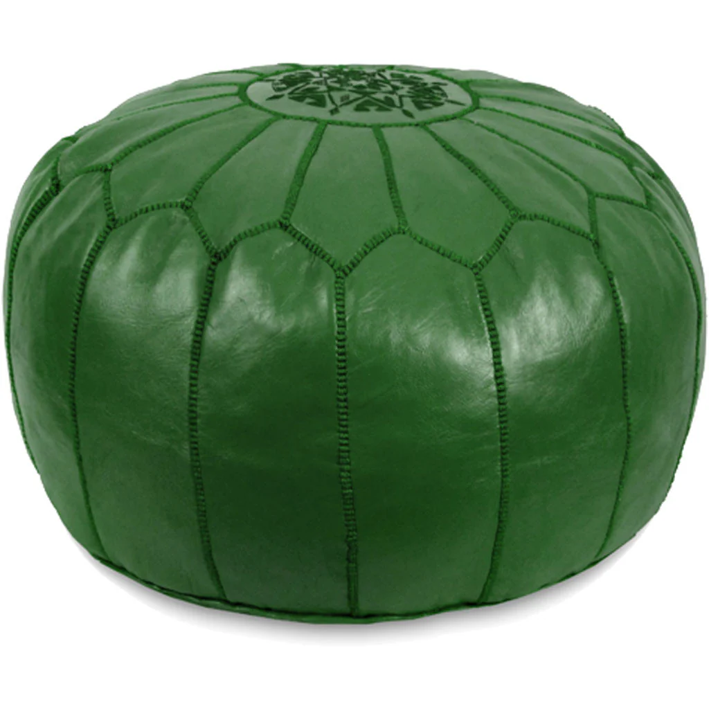Moroccan Pouf Dark Green