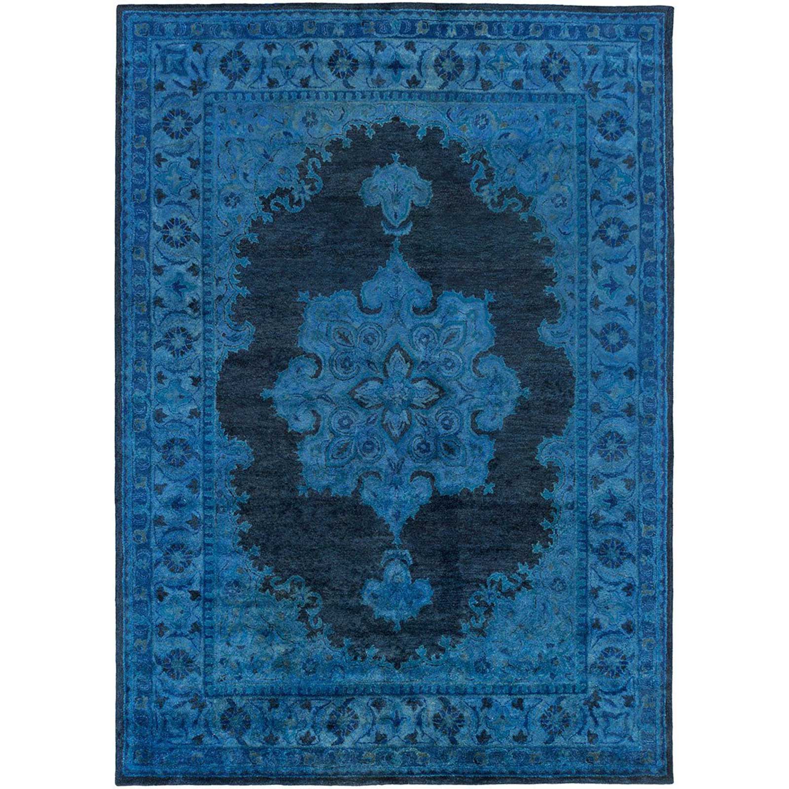Mykonos Blue/Dark Gray Area Rug