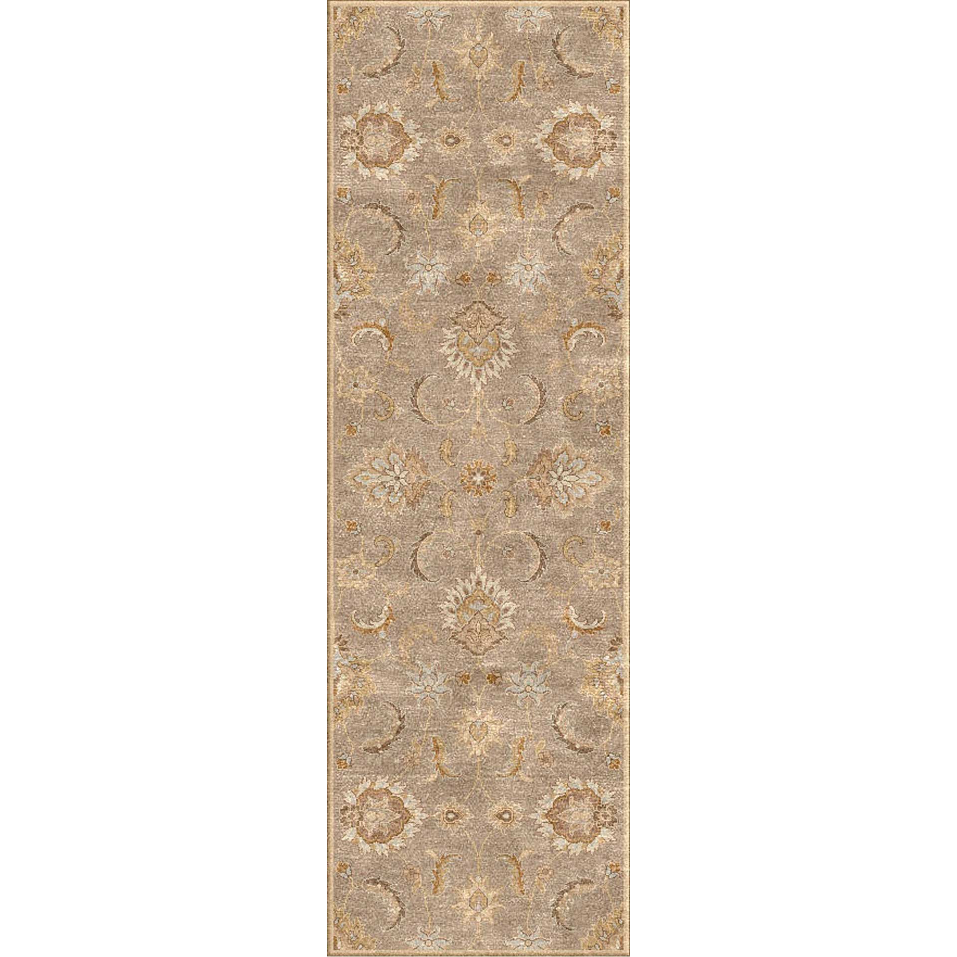 Mythos Abers Silver Gray/Soft Gold Runner Rug