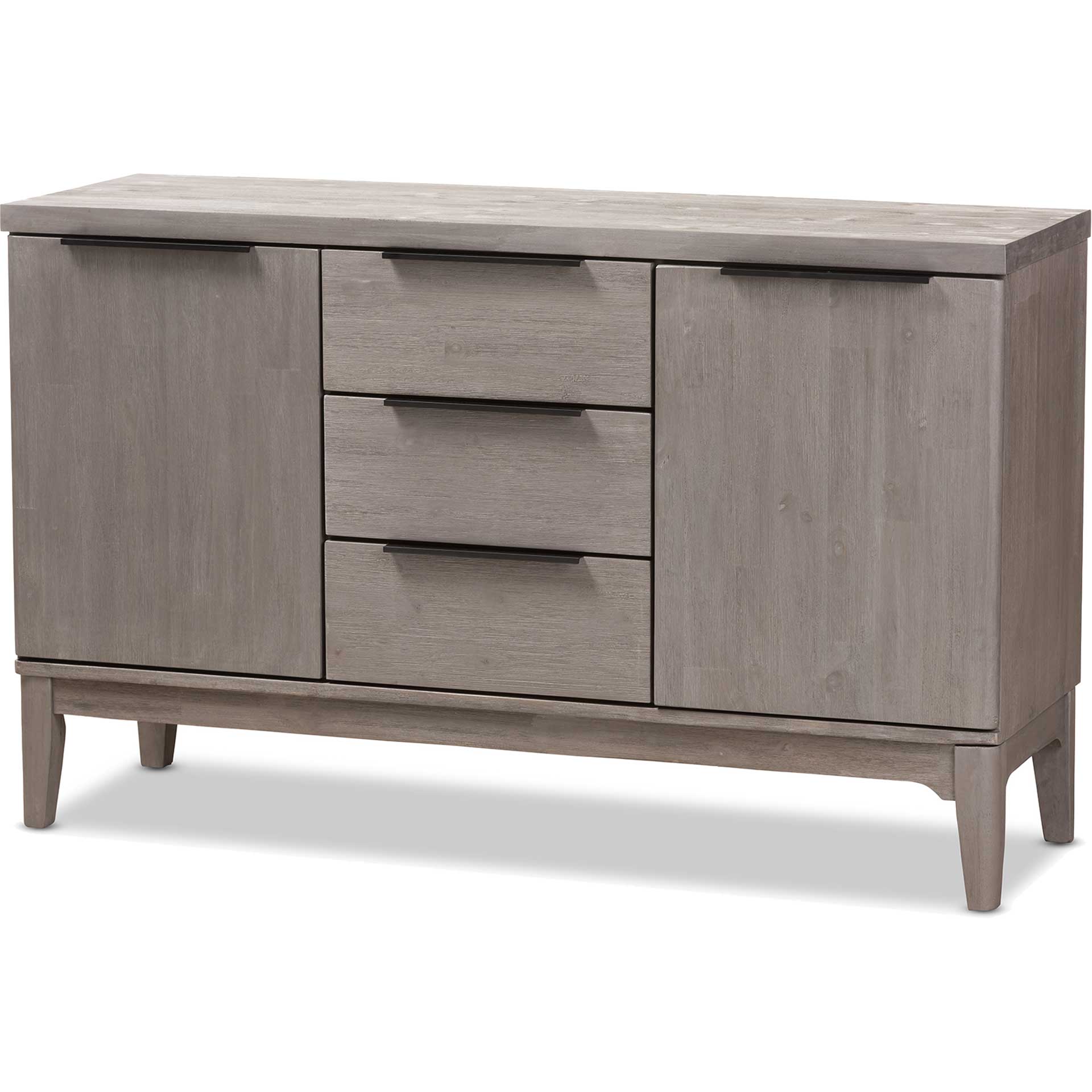 Naarah 3-Drawer Sideboard Platinum Gray