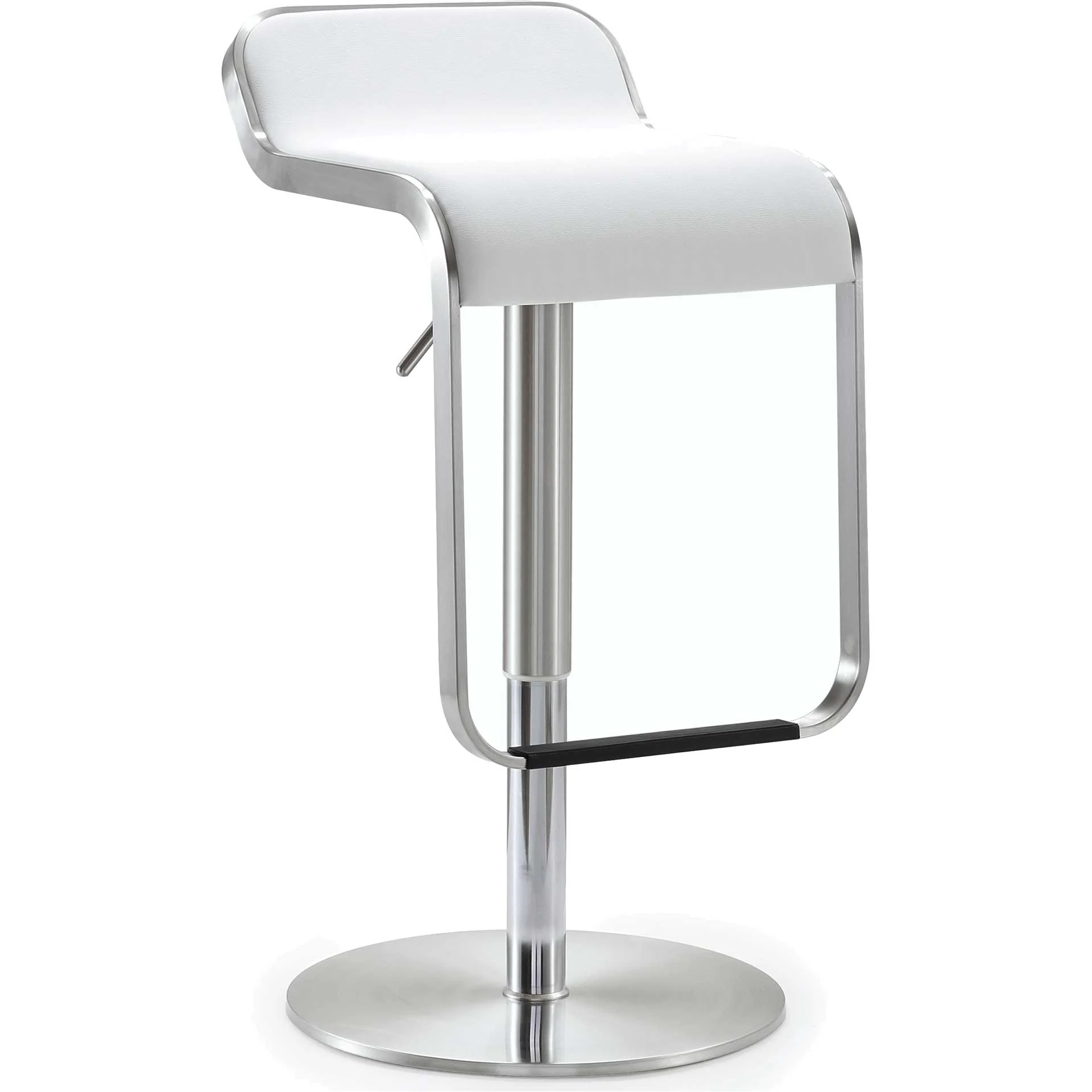 Nalani Stainless Steel Bar Stool White
