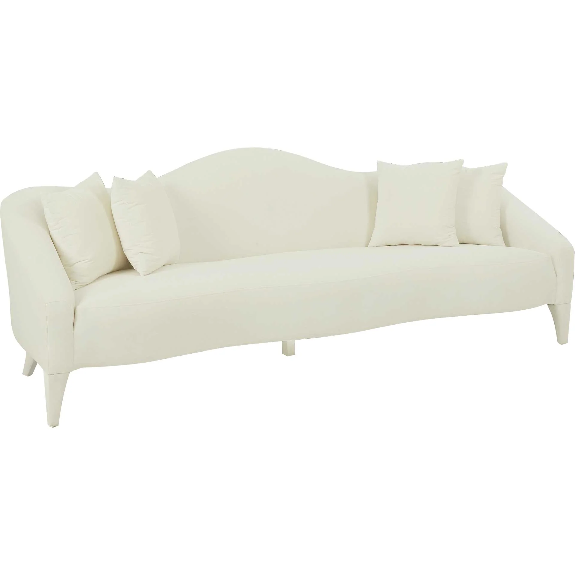 Nally Velvet Sofa Cream
