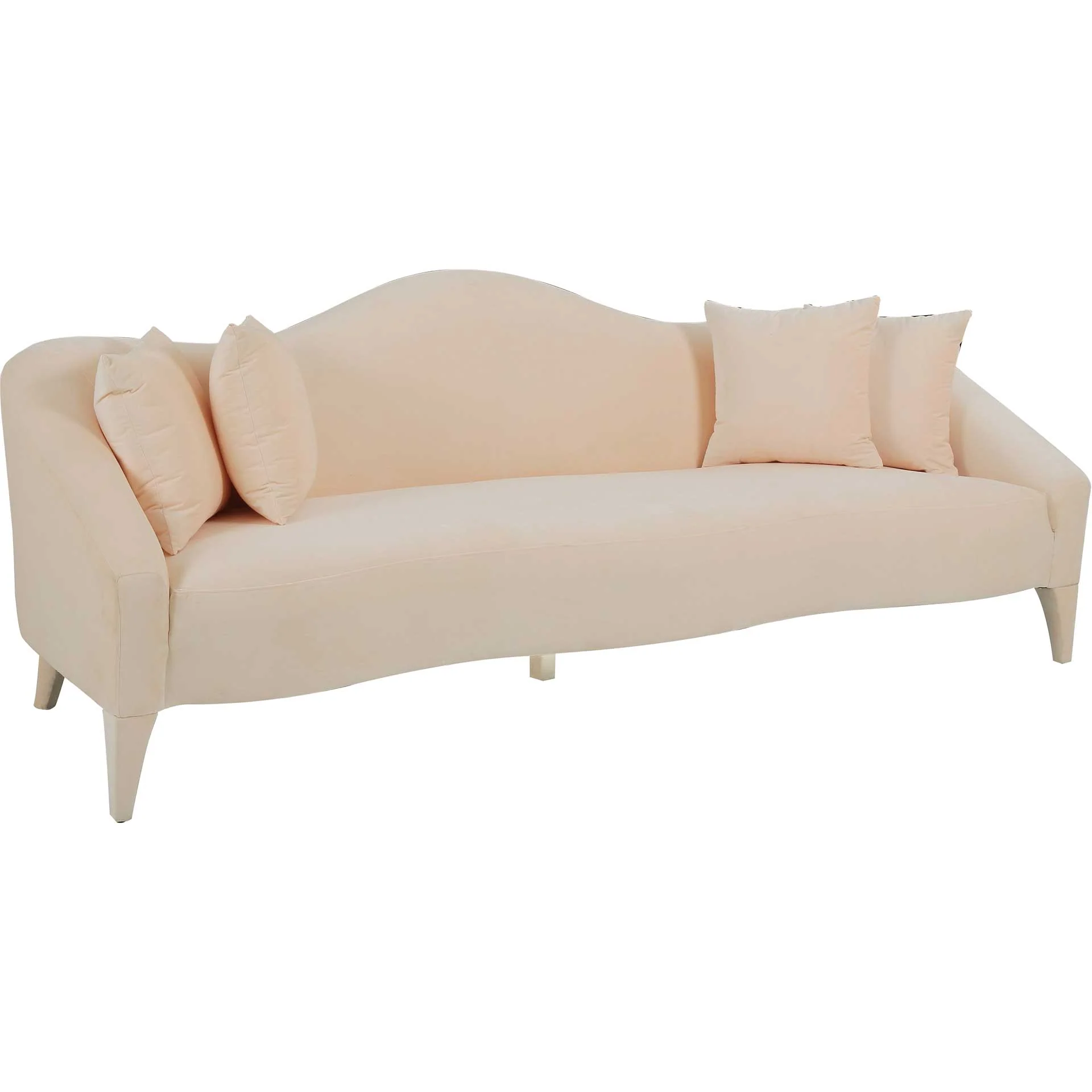 Nally Velvet Sofa Peach
