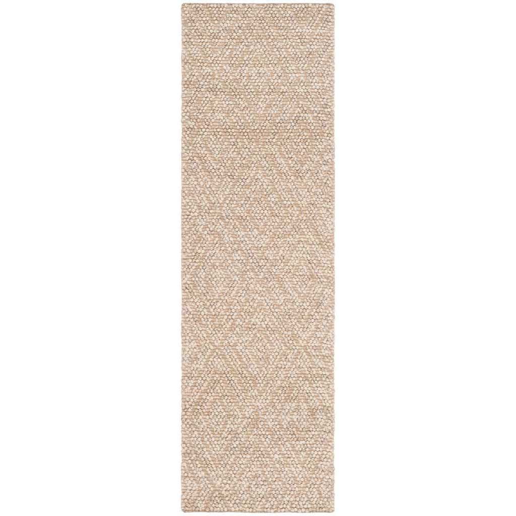 Natura Rhombus Beige Runner Rug