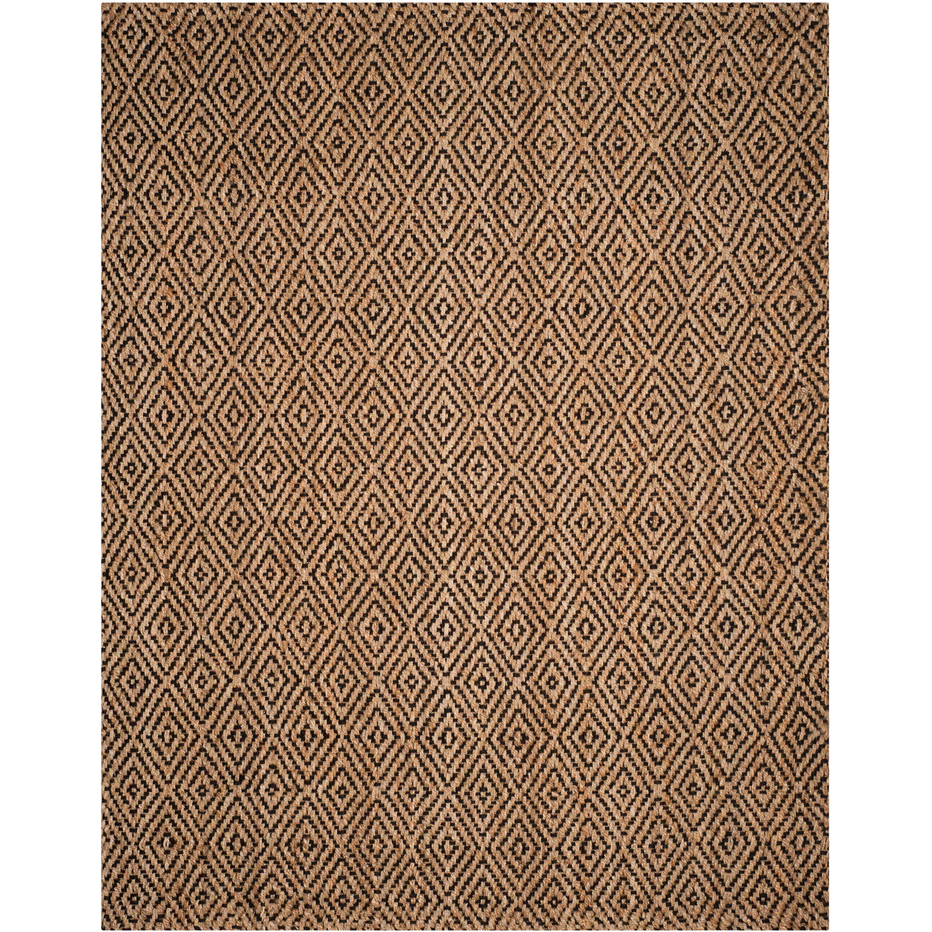 Natural Fiber Diamond Natural/Black Area Rug