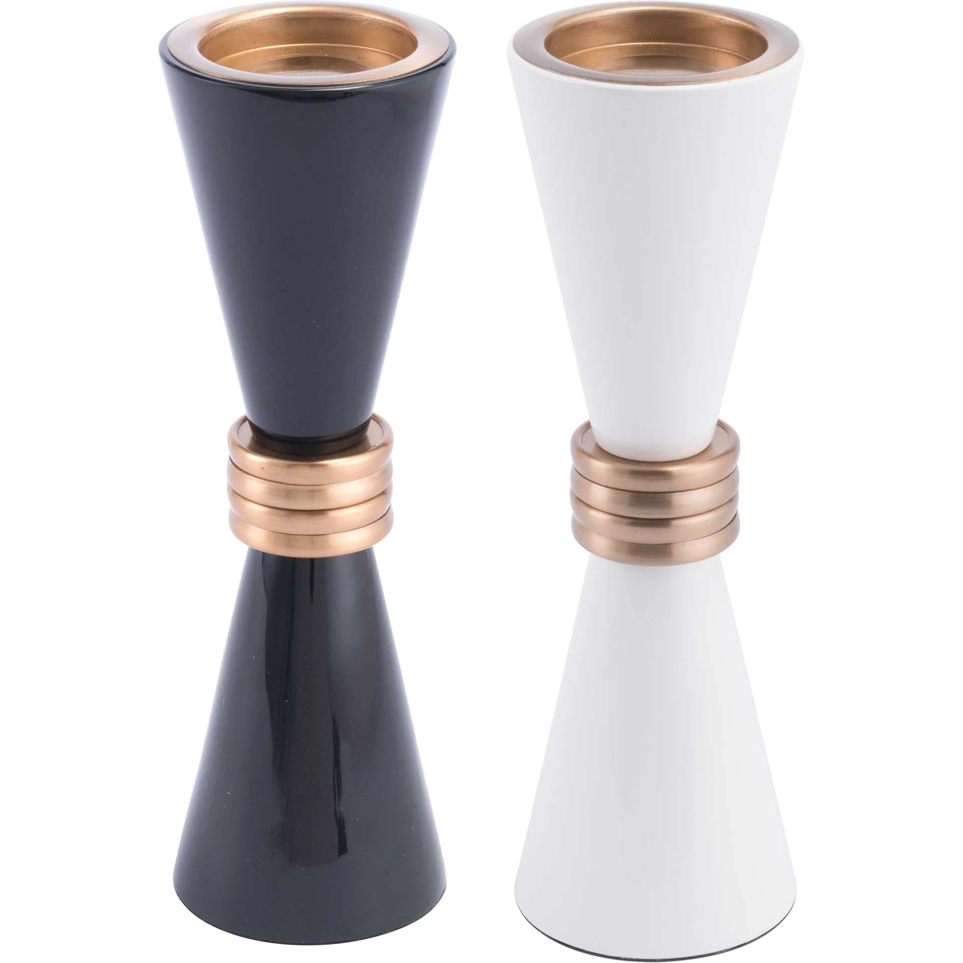 Olga Candle Holder White/Gold - Image 2