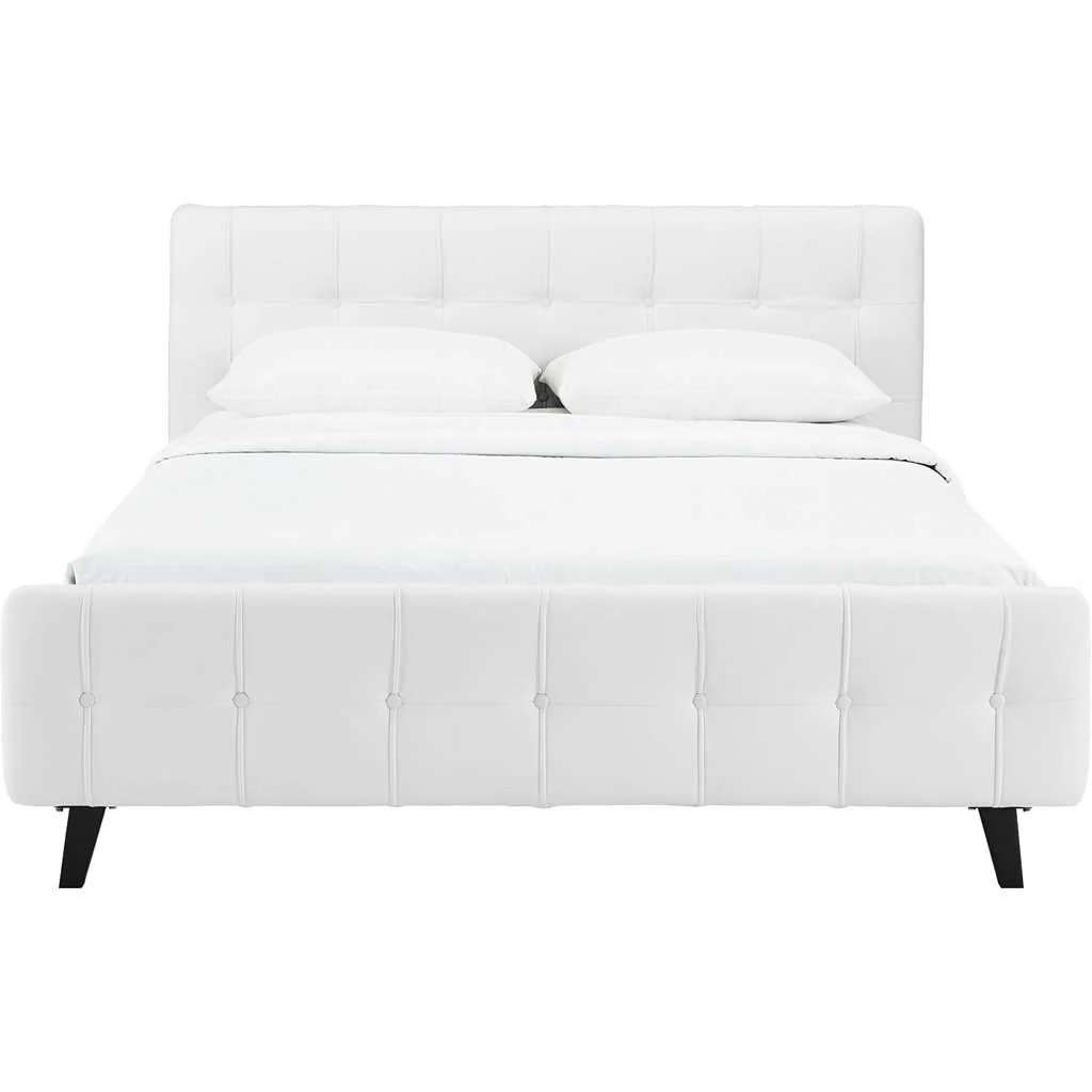 Osbert Vinyl Bed White