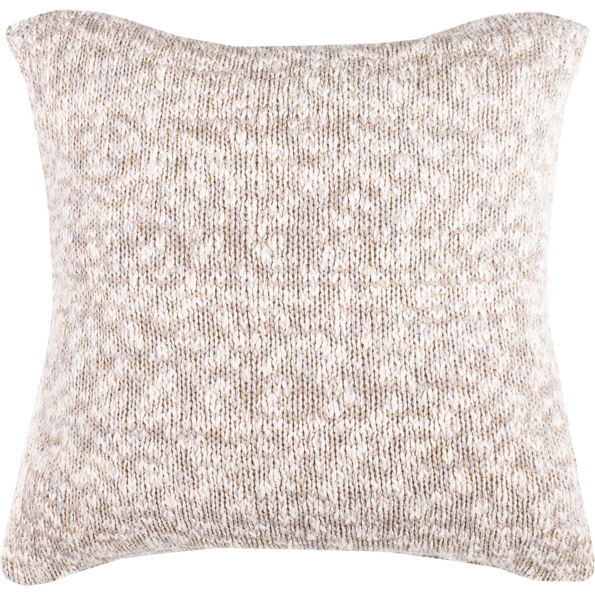 Pablo Knit Pillow Light Gray/Natural/Gold