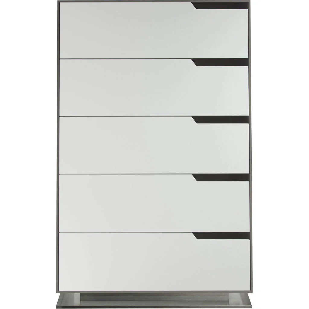Park Tall Dresser Steeple Gray/White Matte