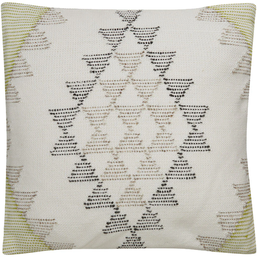 Peykan Pey-01 Ivory/Green Pillow