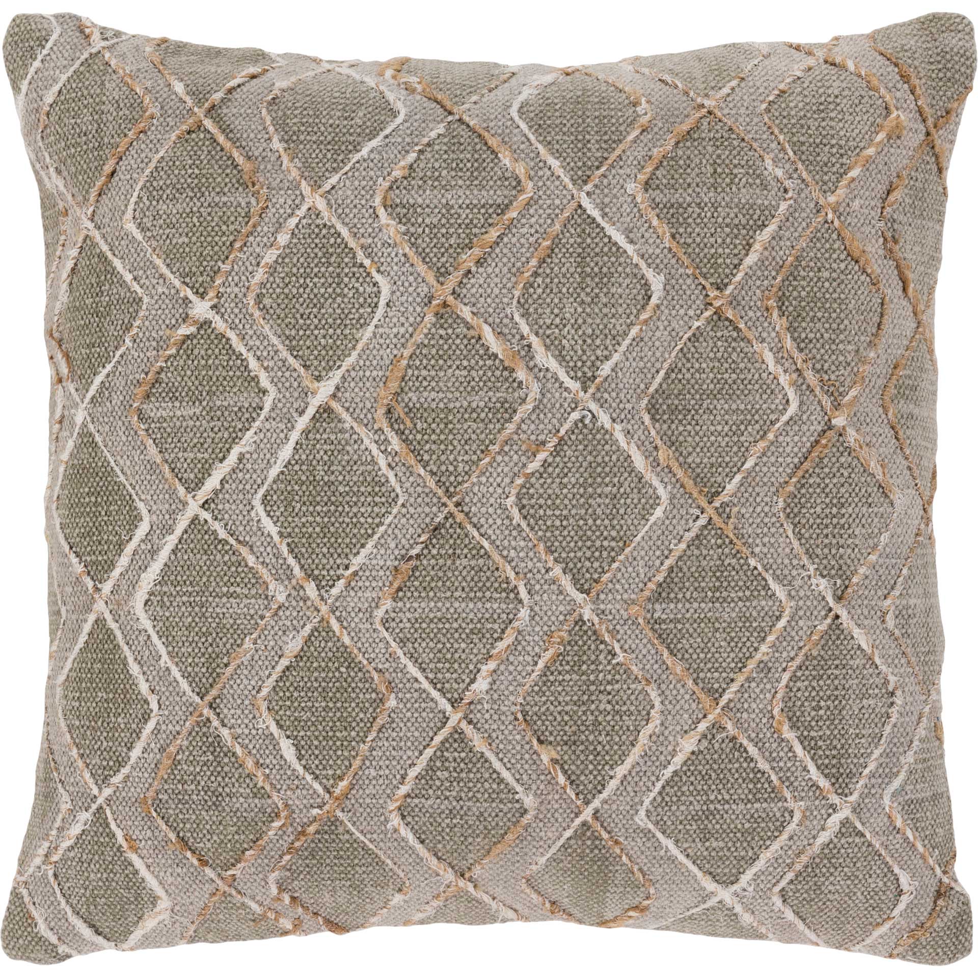 Peyton Pillow Light Gray/Camel/White