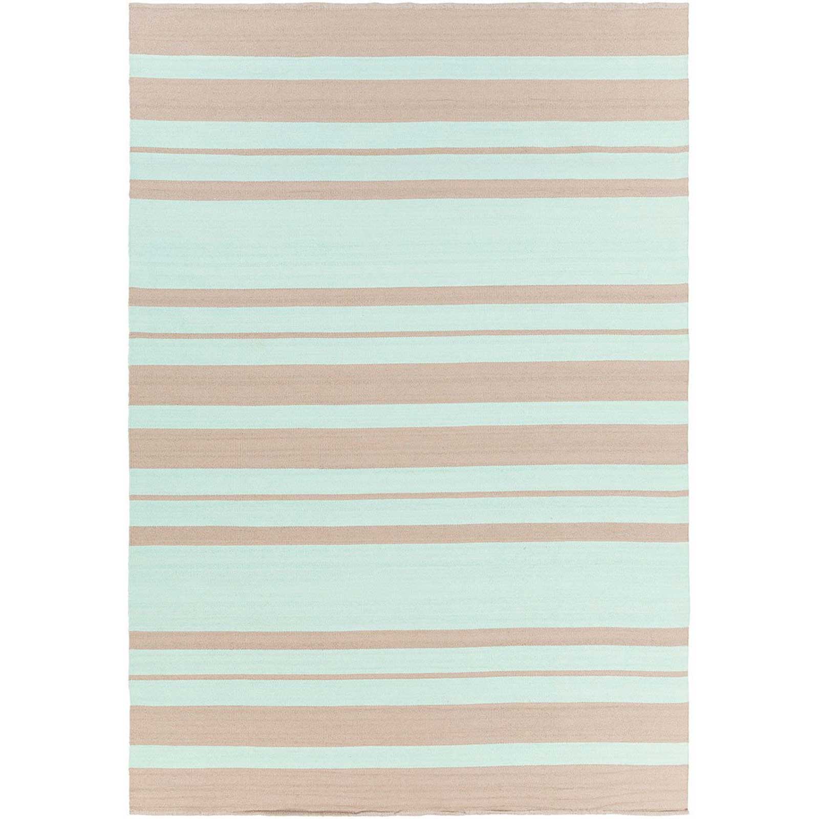 Picnic Striped Mint/Taupe Area Rug