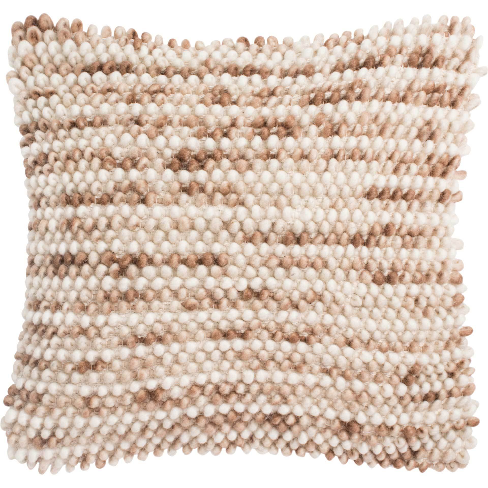 Piper Striped Loop Pillow Eggshell Blend