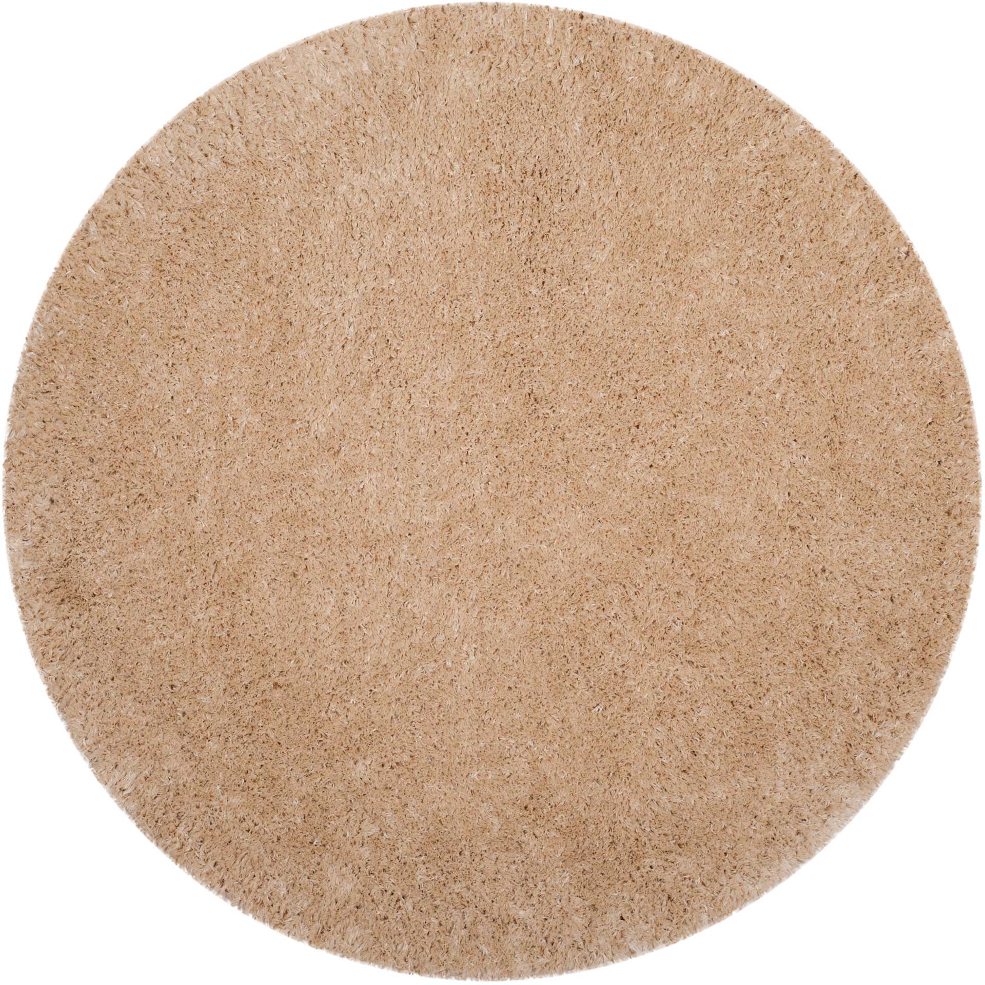 Polar Shag Light Beige Round Rug