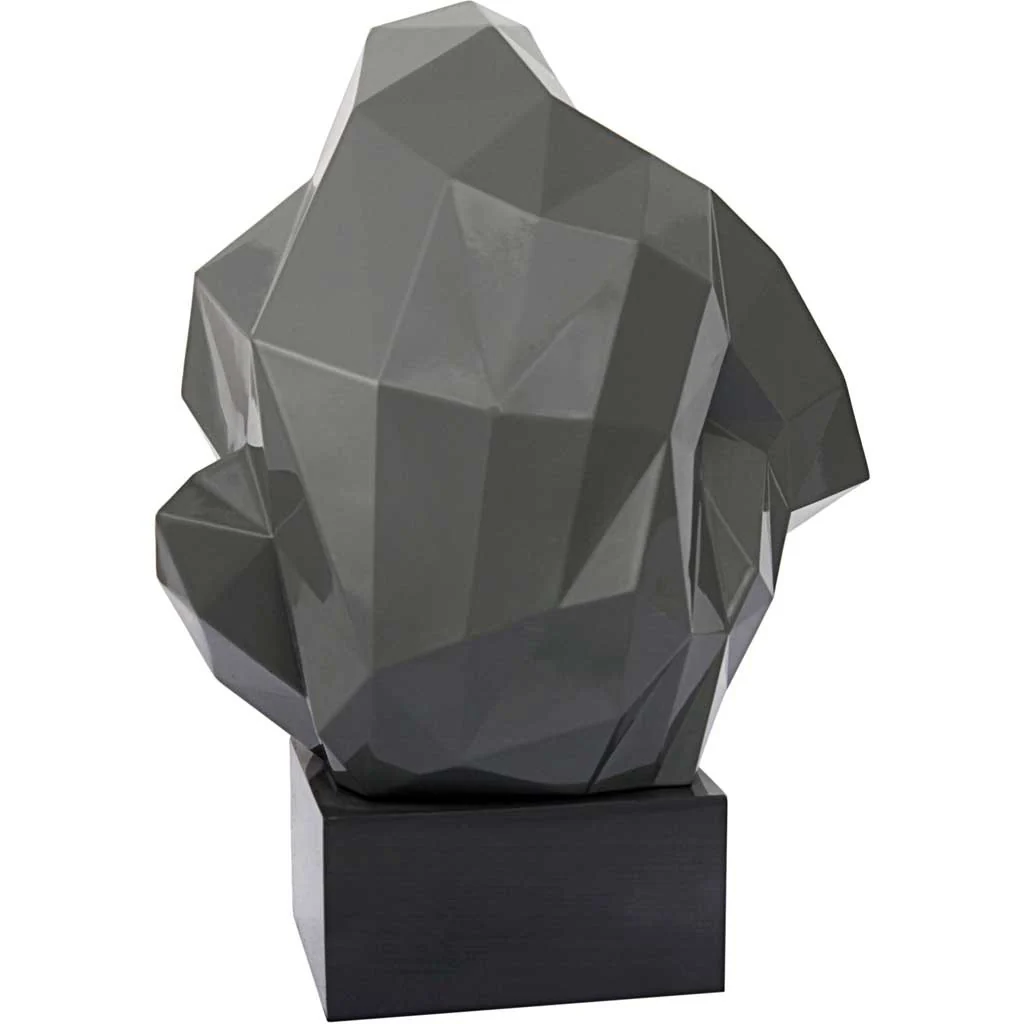 Pondering Ape Sculpture Gray/Gold - Image 8