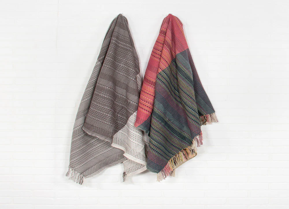Posy Neutral Gray/Gargoyle Throw - Image 3