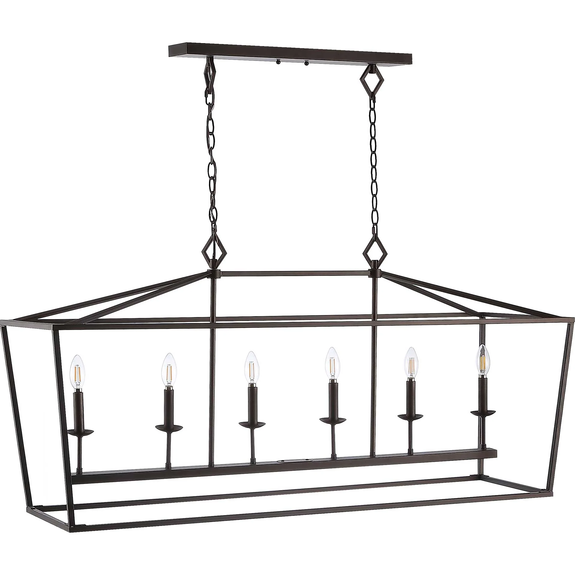 Priscilla 6 Light Pendant Bronze/Black