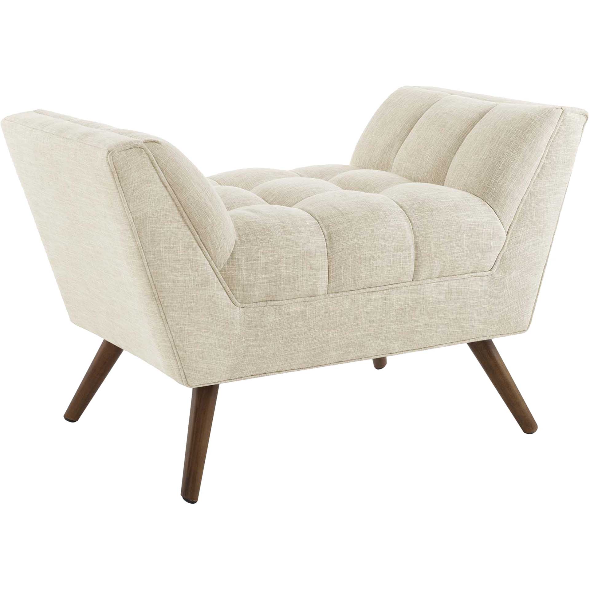 Reborn Fabric Short Ottoman Beige