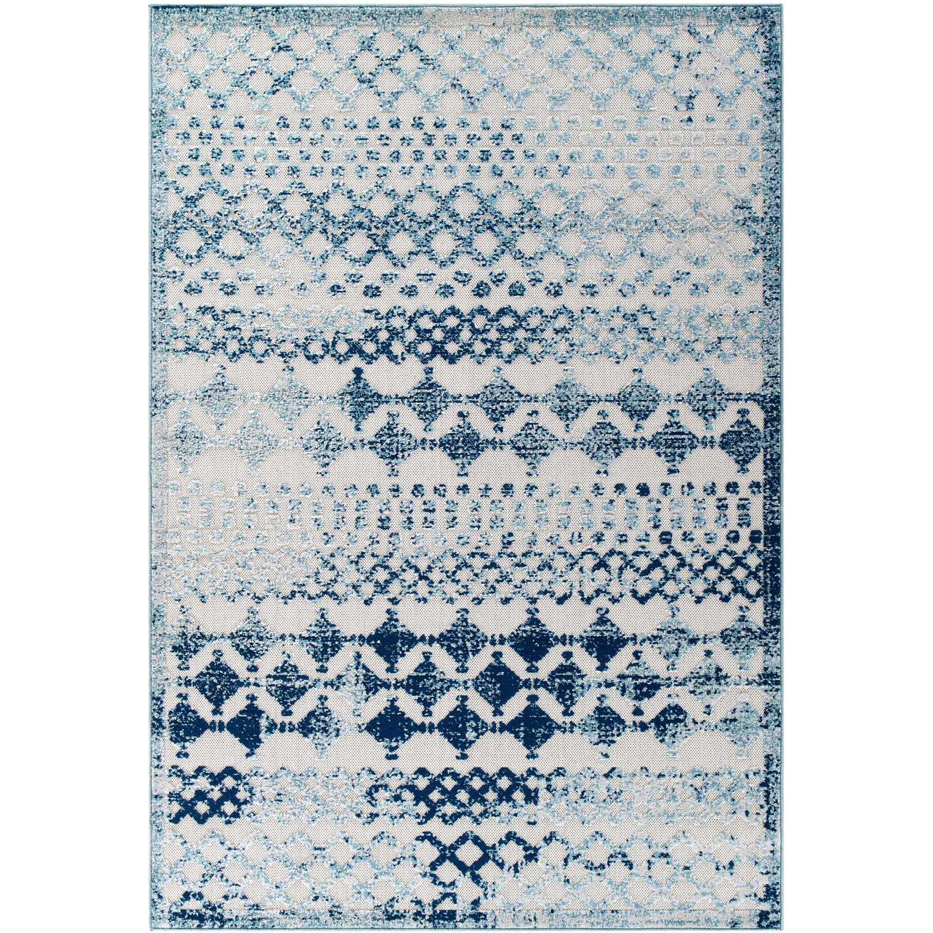 Redcliff Diamond Area Rug Ivory/Blue