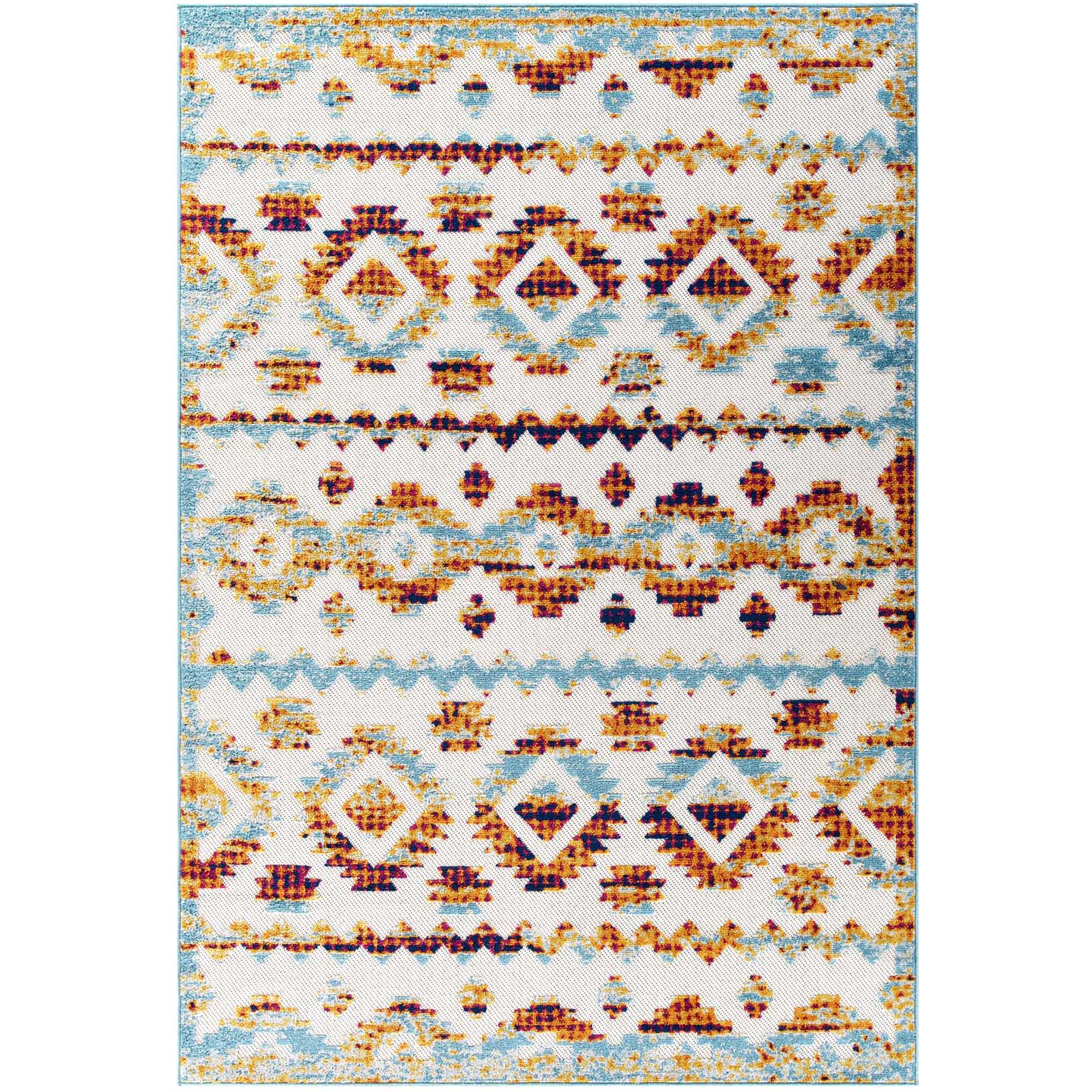 Redcliff Diamond Trellis Area Rug Multicolored