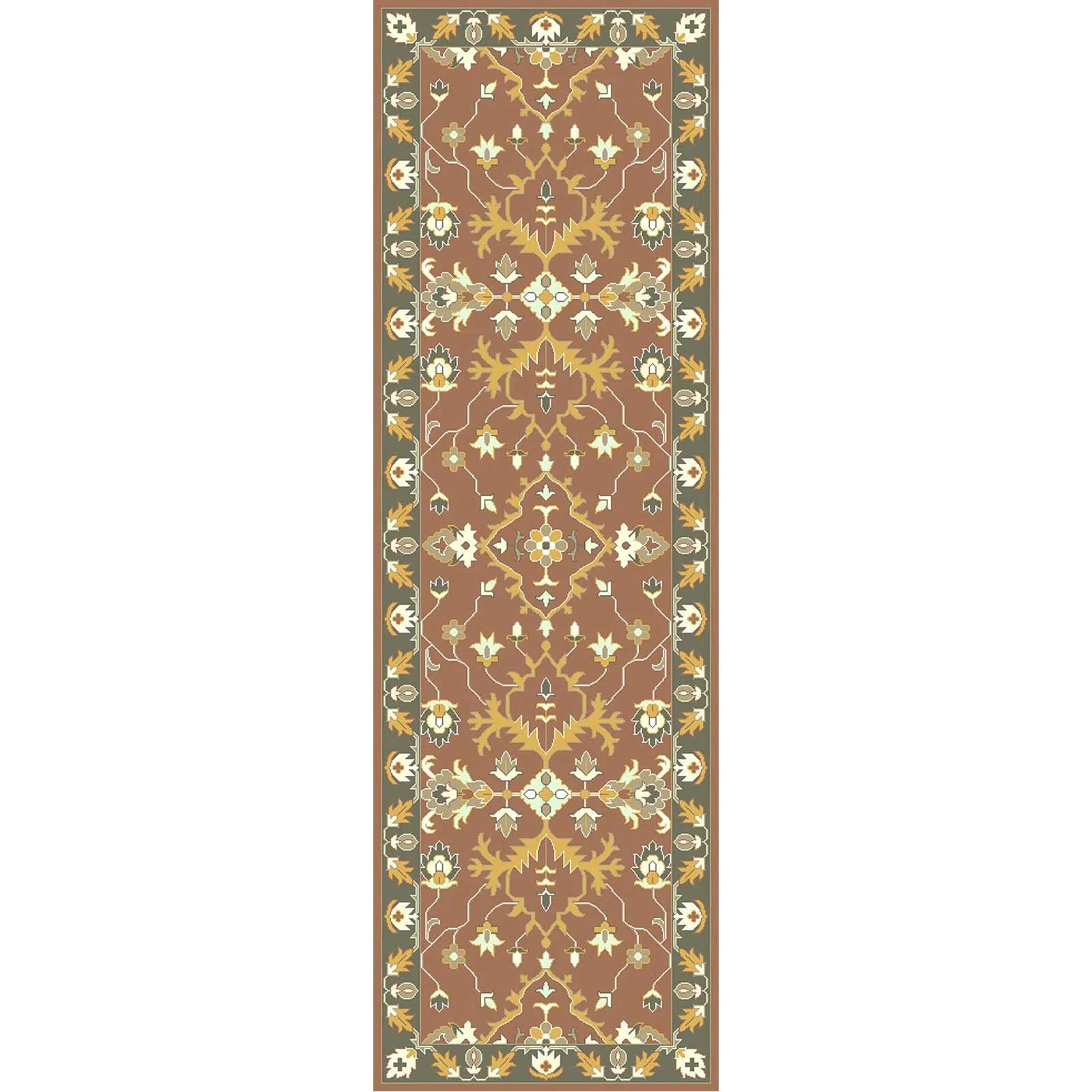 Relic Rust/Black Runner Rug