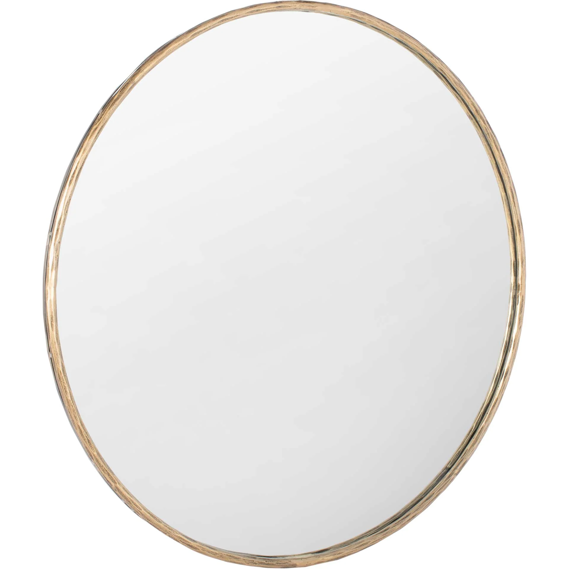 Renato Round Metal Mirror Brass