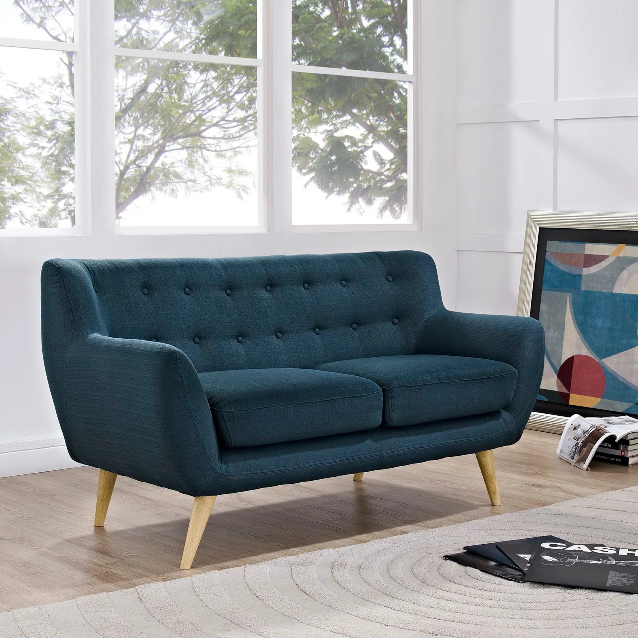Reverence Loveseat Azure - Image 4