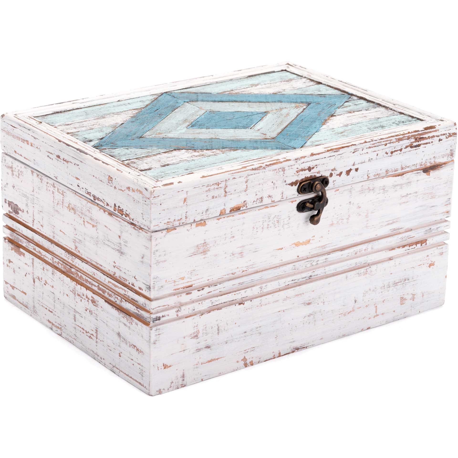 Rhombus Antique Box White