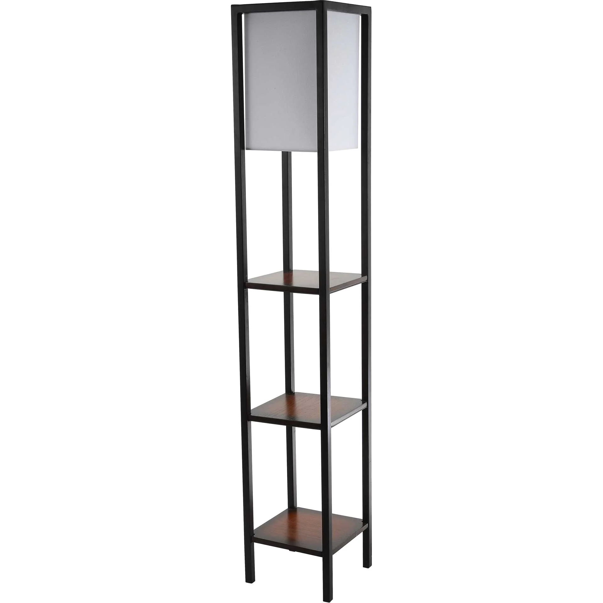 Riley Shelf Floor Lamp Cherry/Black