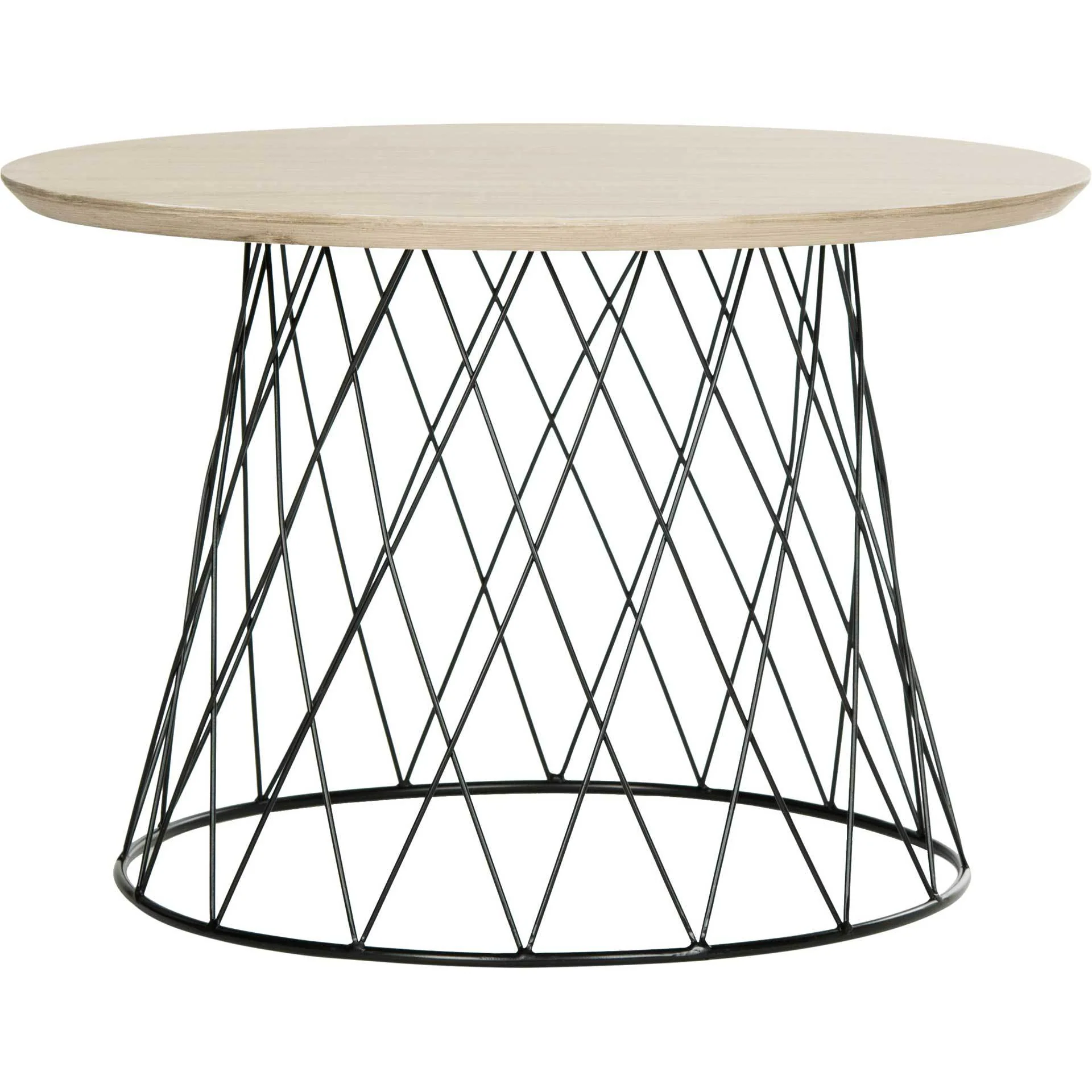 Rogelio Wood End Table Light Oak/Black