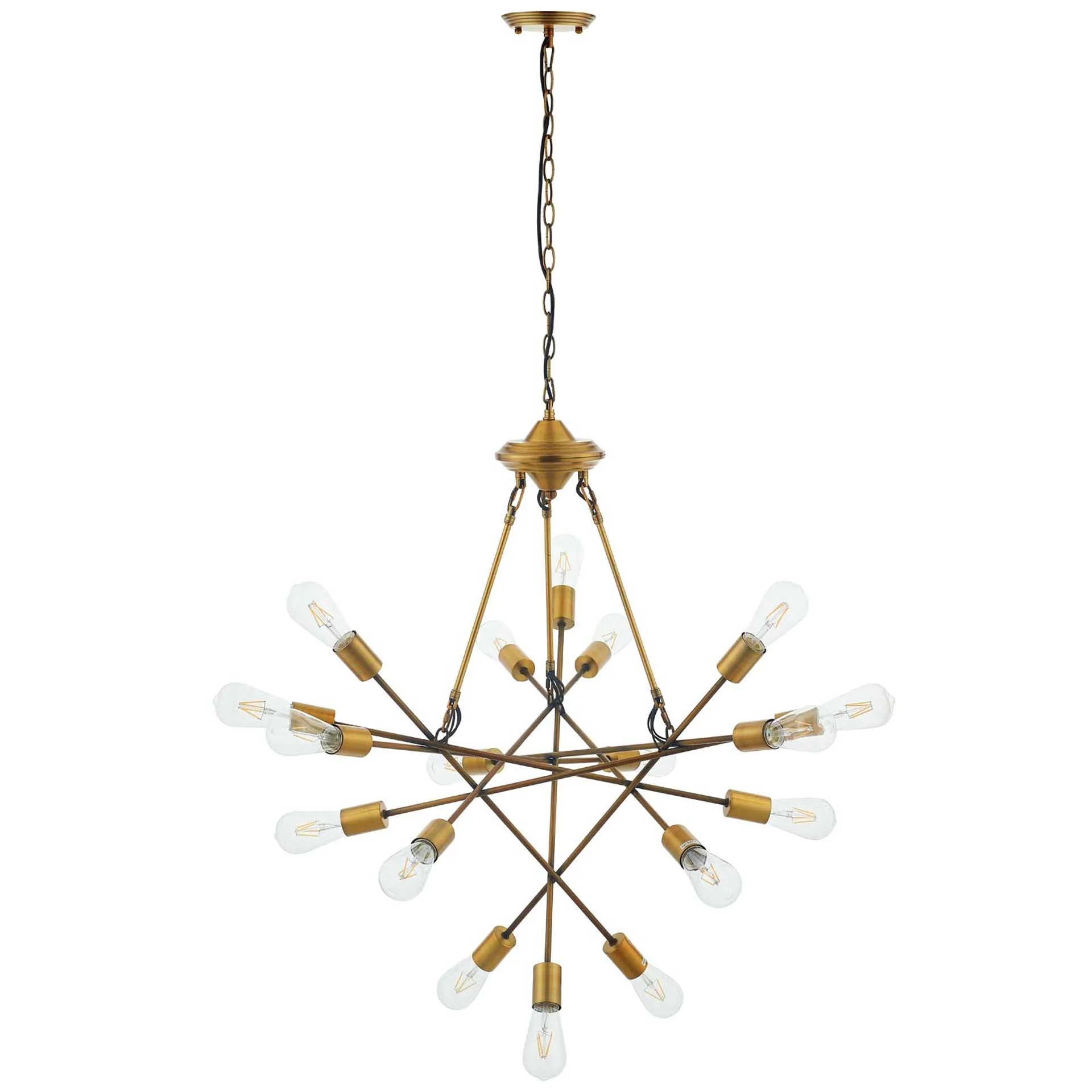 Roselyn 18 Light Pendant Chandelier Brass Gold
