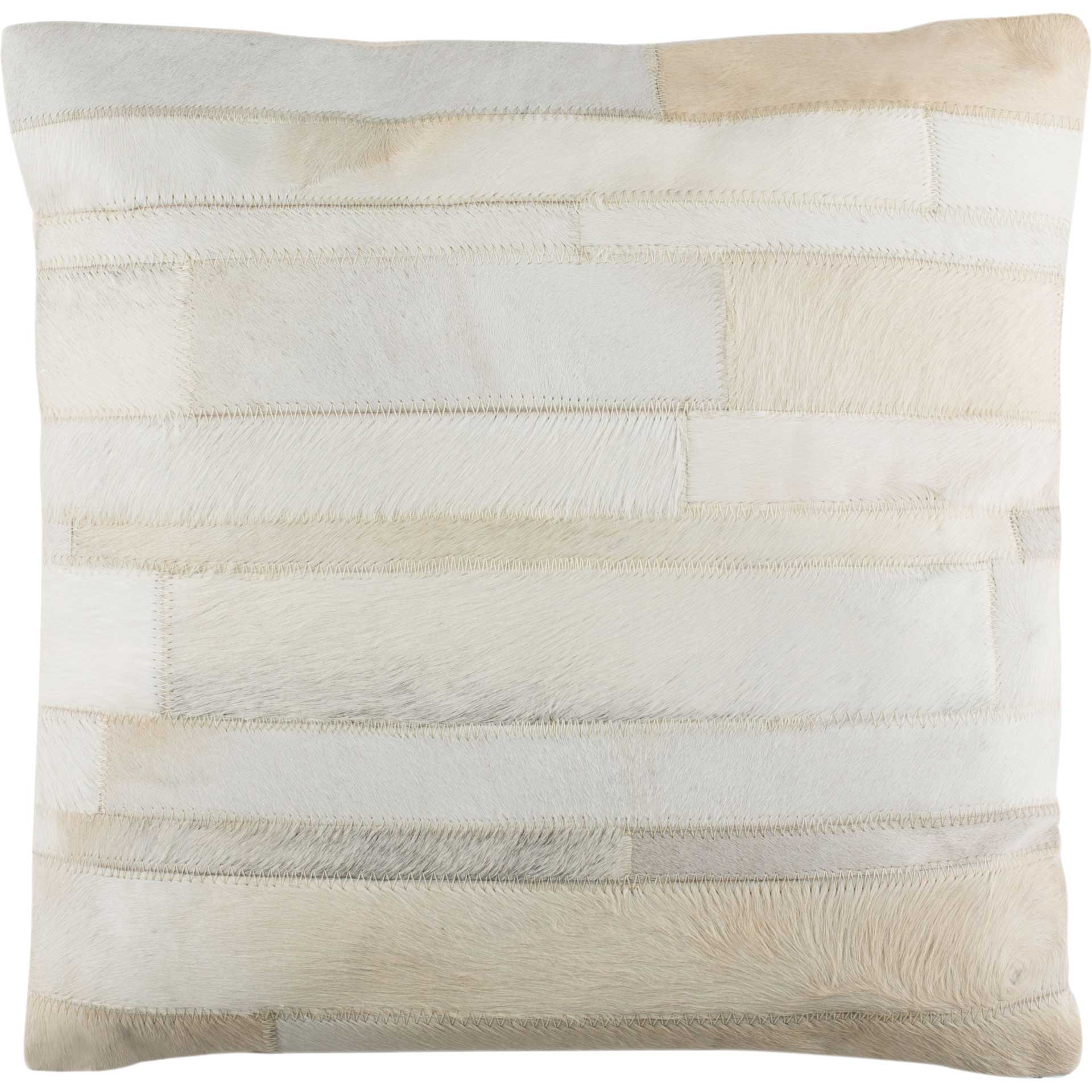 Ruth Cowhide Pillow White