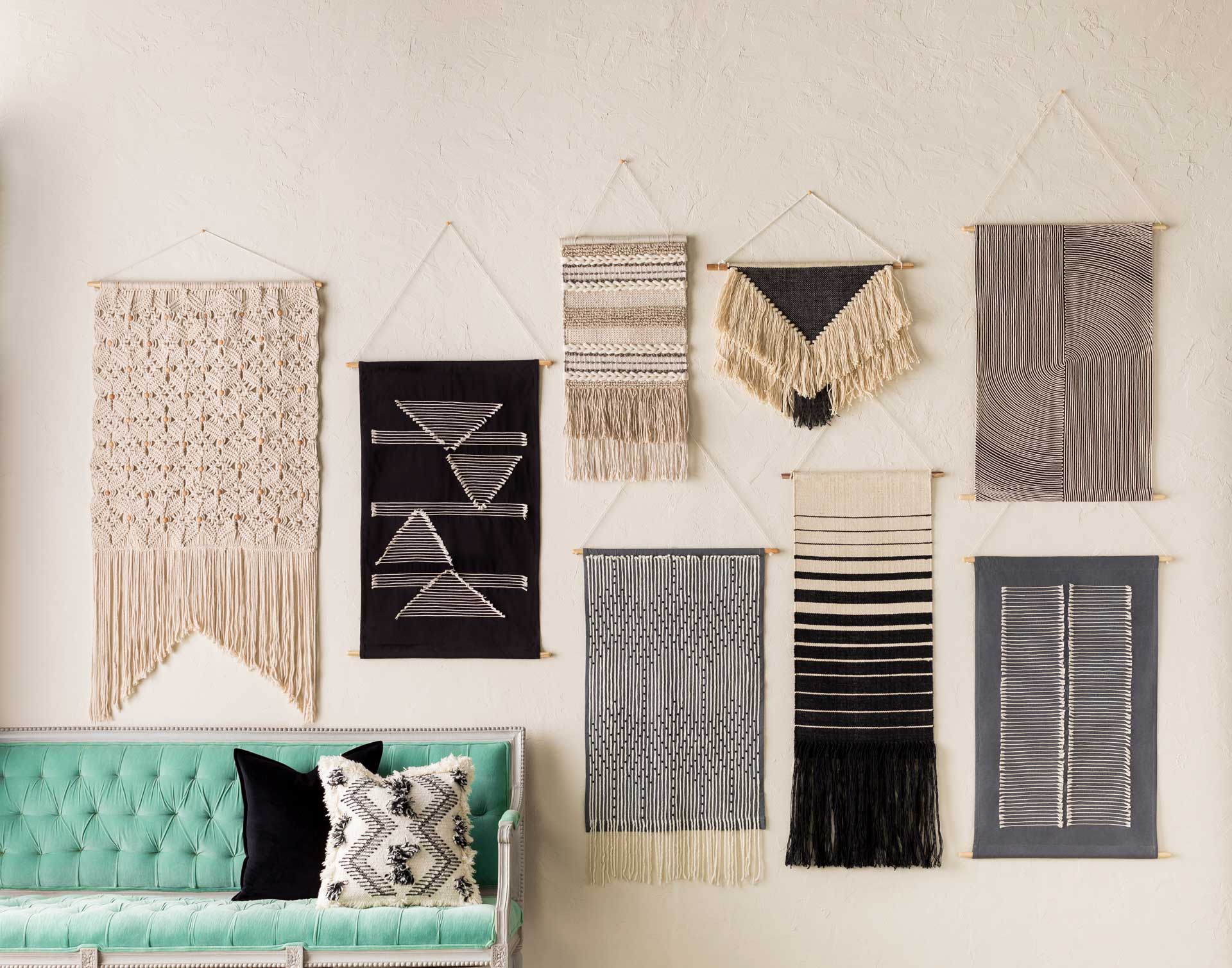 Salma Wall Hanging Charcoal/Cream - Image 2