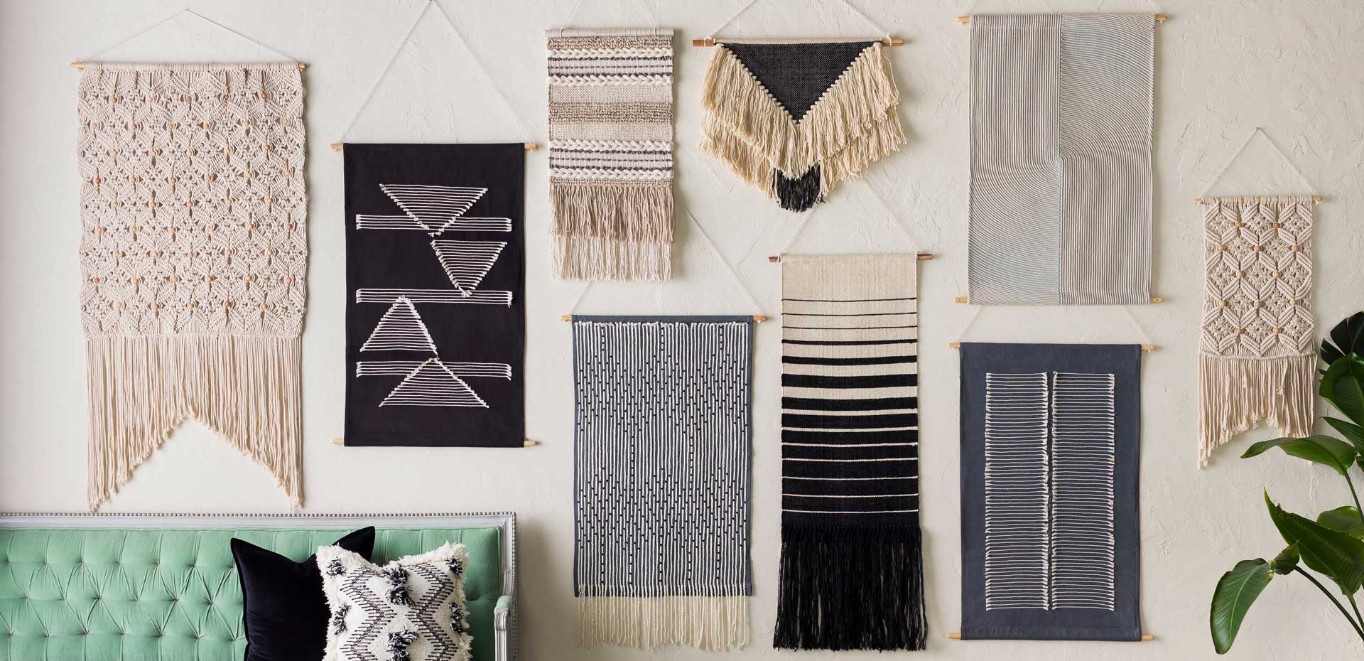 Salma Wall Hanging Charcoal/Cream - Image 3