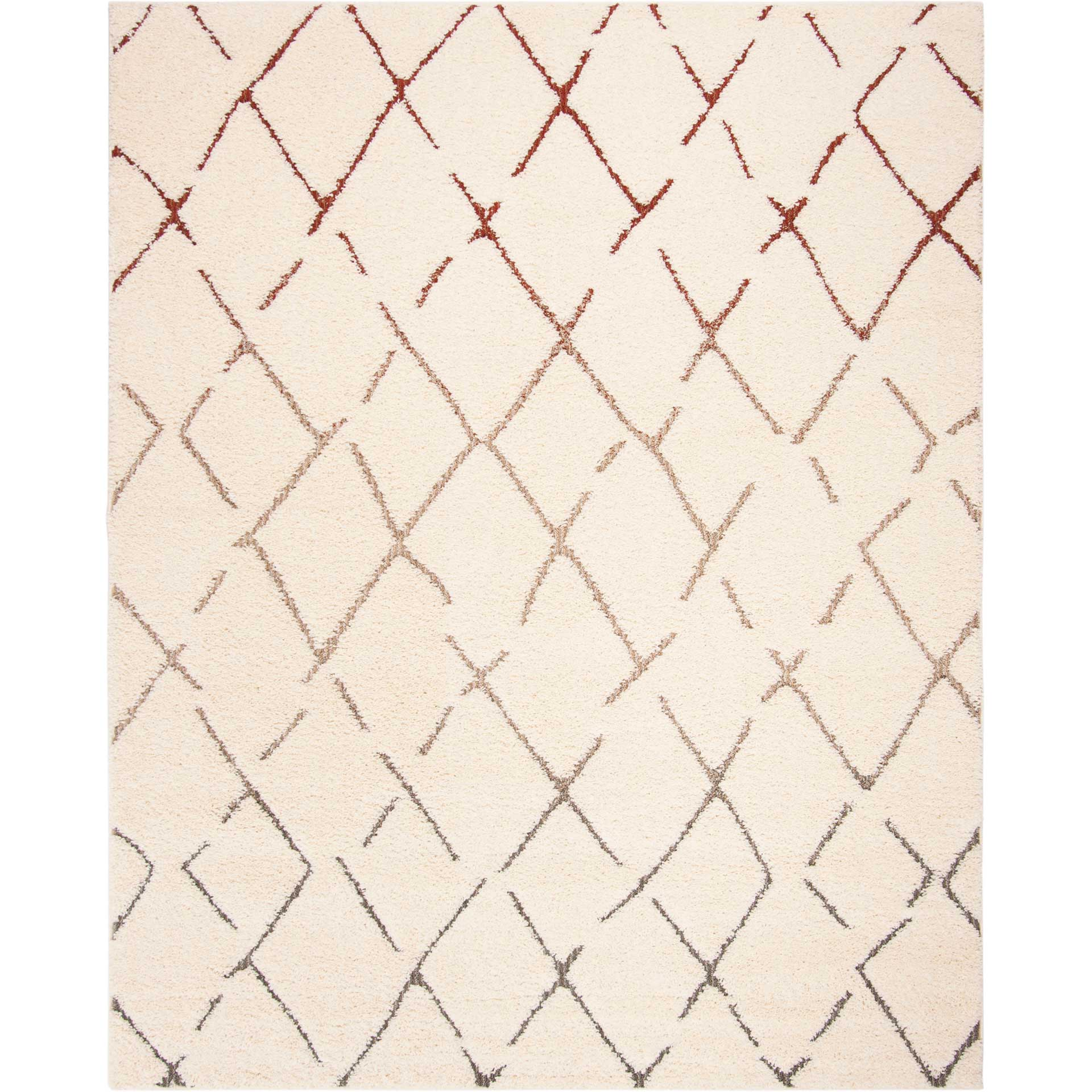 Santorini Shag Cream/Multi Area Rug