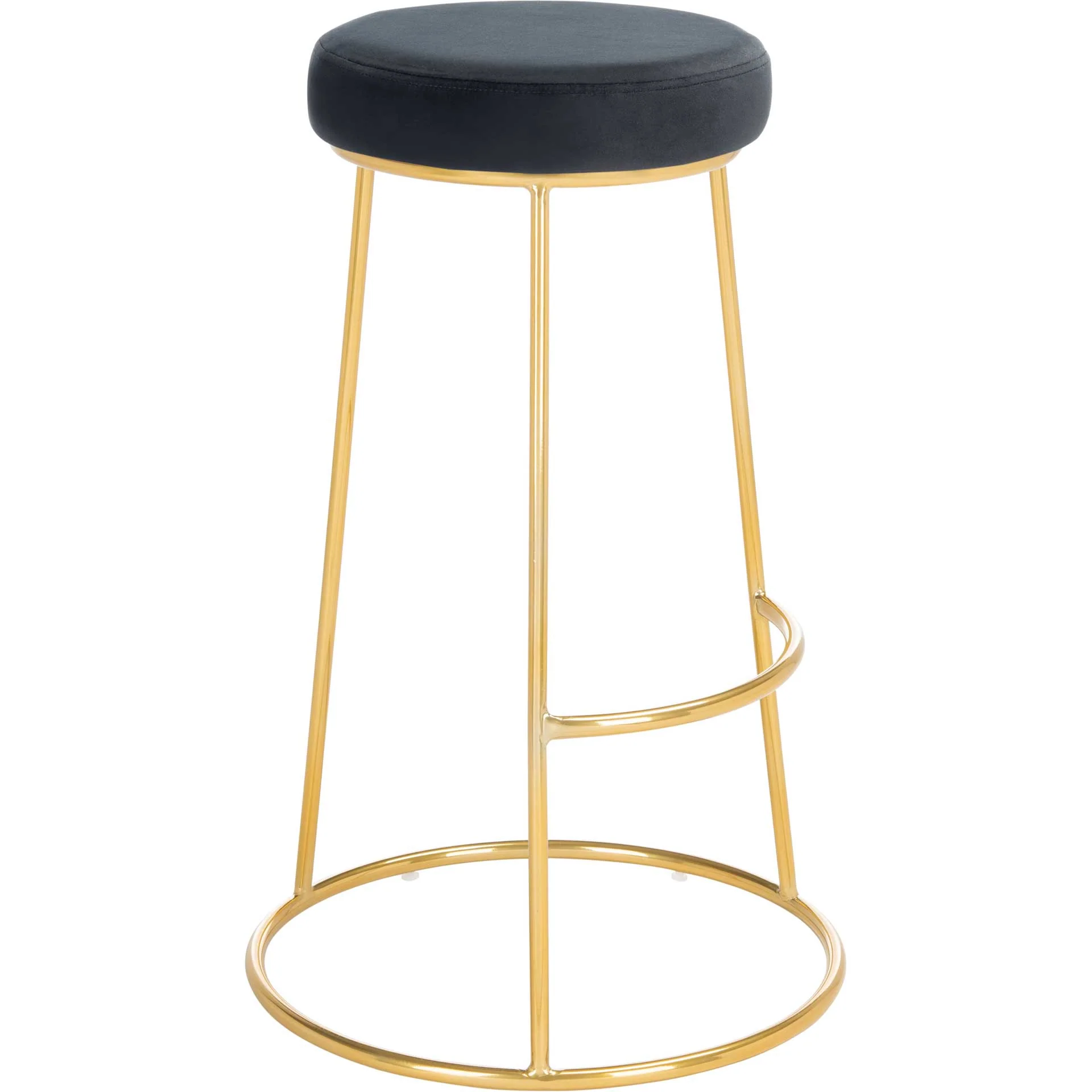 Sarah Round Bar Stool Black/Gold
