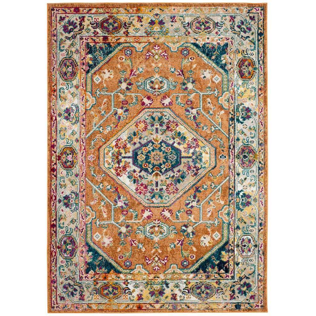 Savannah Orange/Teal Area Rug